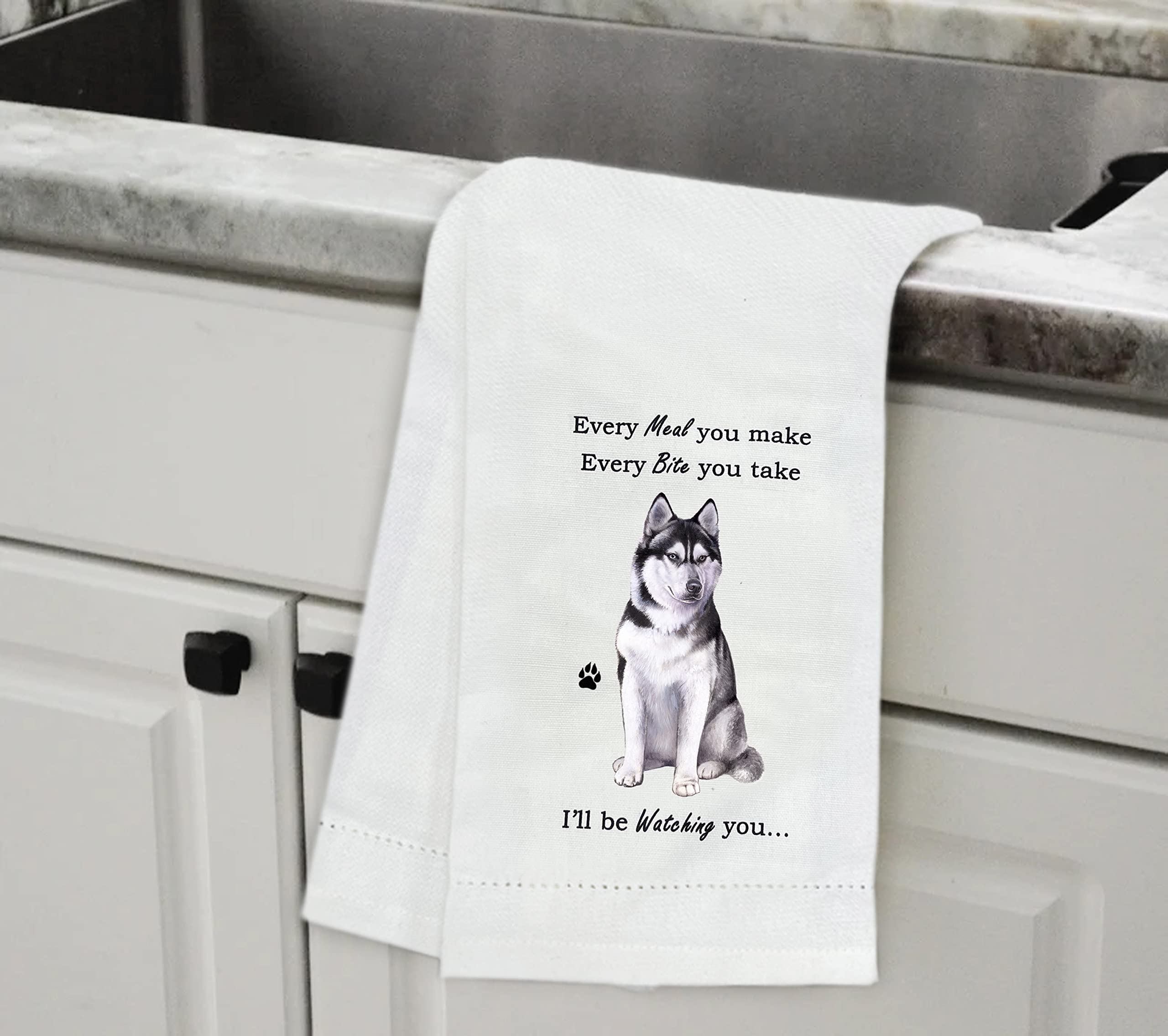 Siberian Husky Kitchen Towel - Soft Highly Absorbent - Siberian Husky Gifts - Dish Towels For Washing Dishes - Tea Towels - Reus