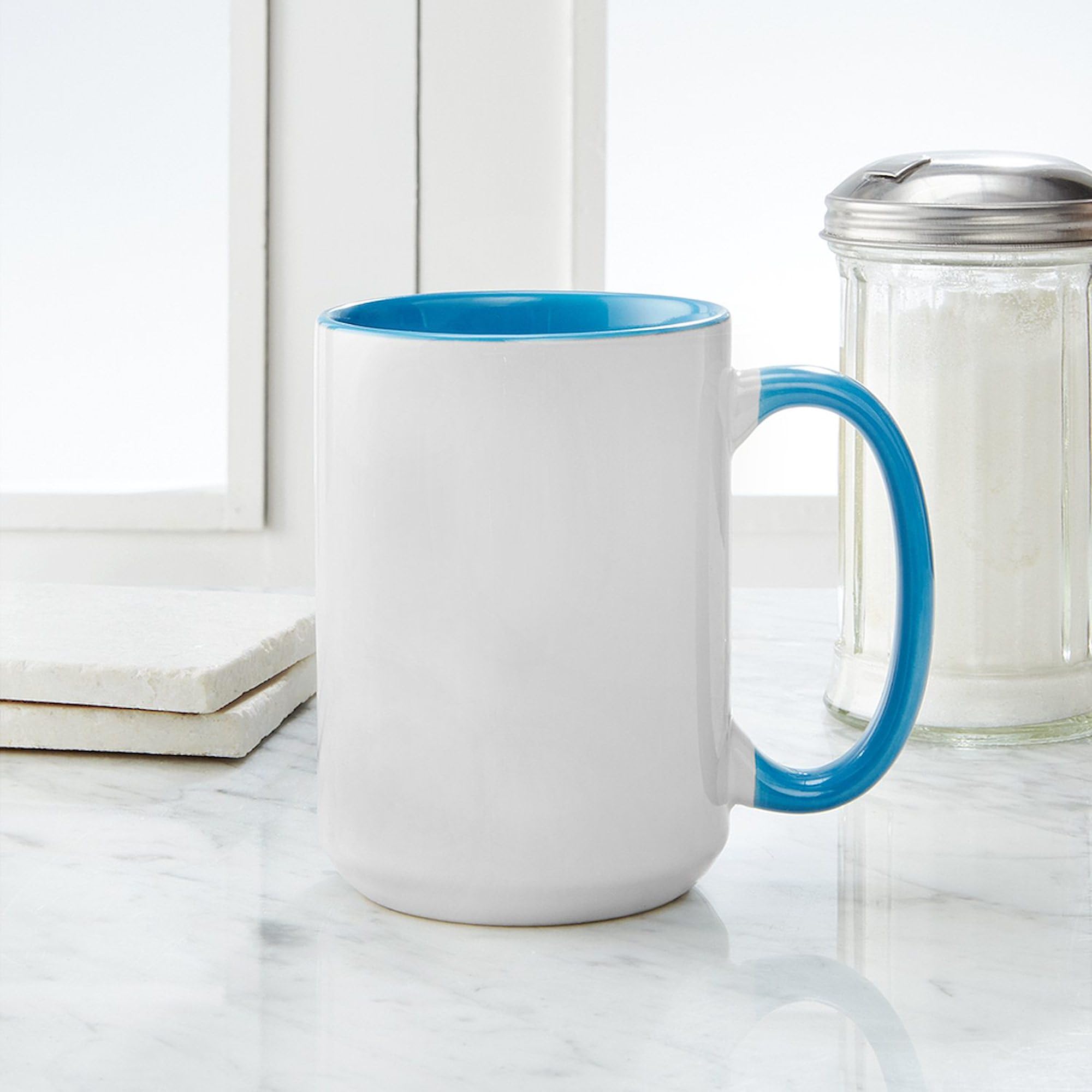 CafePress Red Plaid Large Mug 15 oz (444 ml) Ceramic Coffee Mug