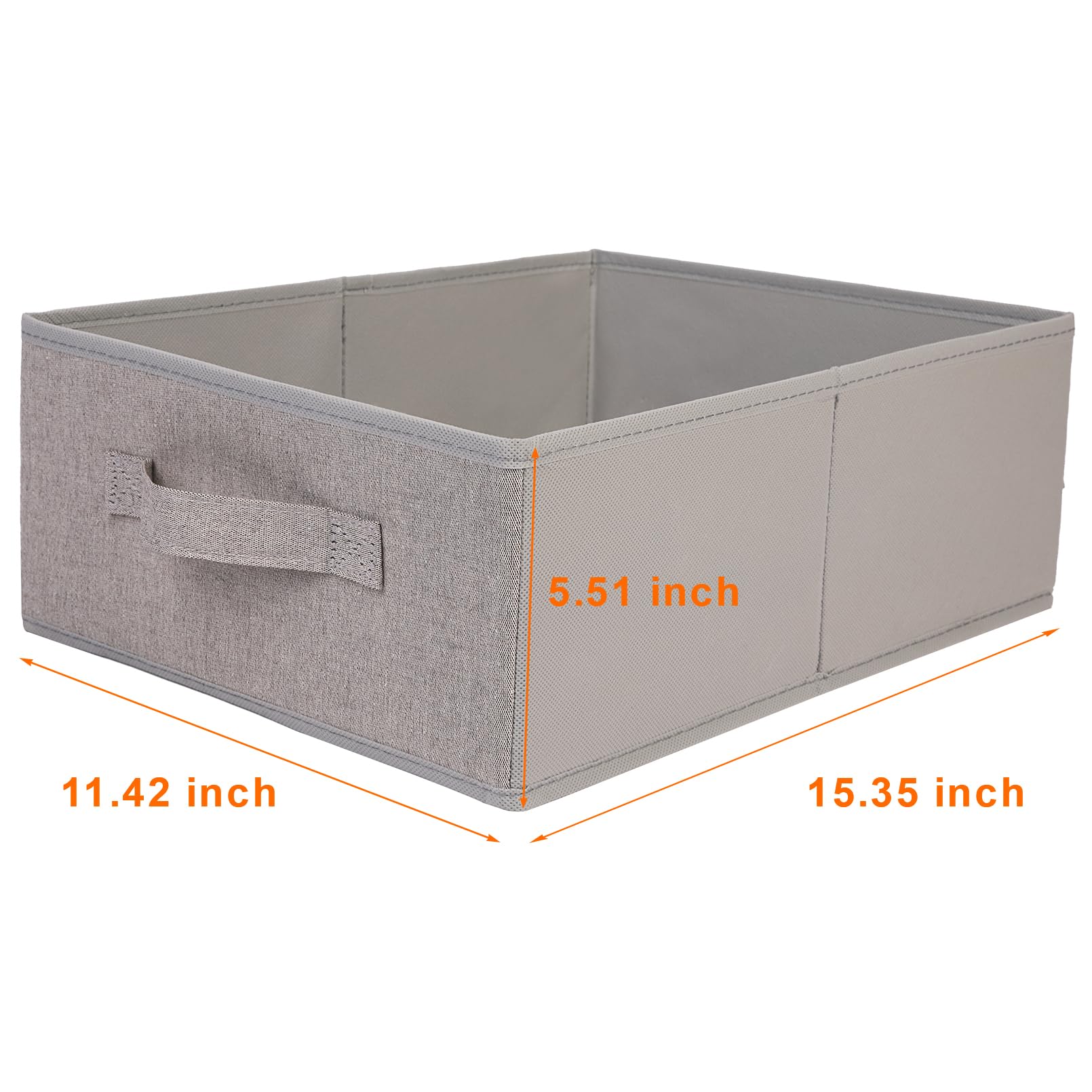 Jakago Fabric Storage Bins Set Of 4 Rectangle Storage Baskets With Handle Foldable Closet Organizer For Clothes Towel Toys Books