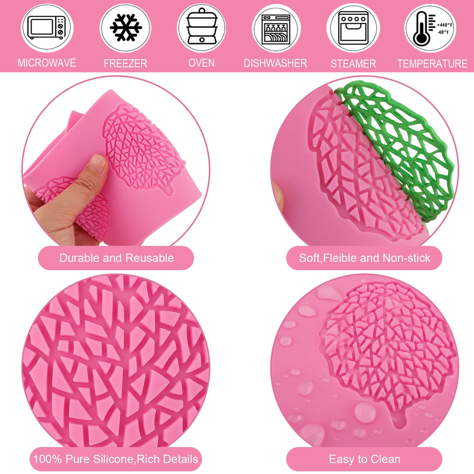 Hollow Silicone Mold 3D Leaf Silicone Candy Mold Round Leaf Shaped Lace Mat For Cake Decorating Chocolate Fondant Tuille Paste P