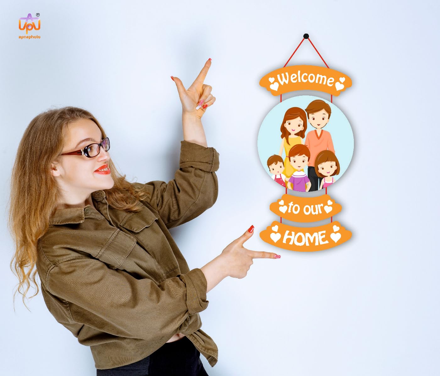 CRAFTY ADDA Rustic Farmhouse Wooden Wall Hanging Handcrafted Home Dcor with Elegant Script and Distressed Finish Perfect for Ent