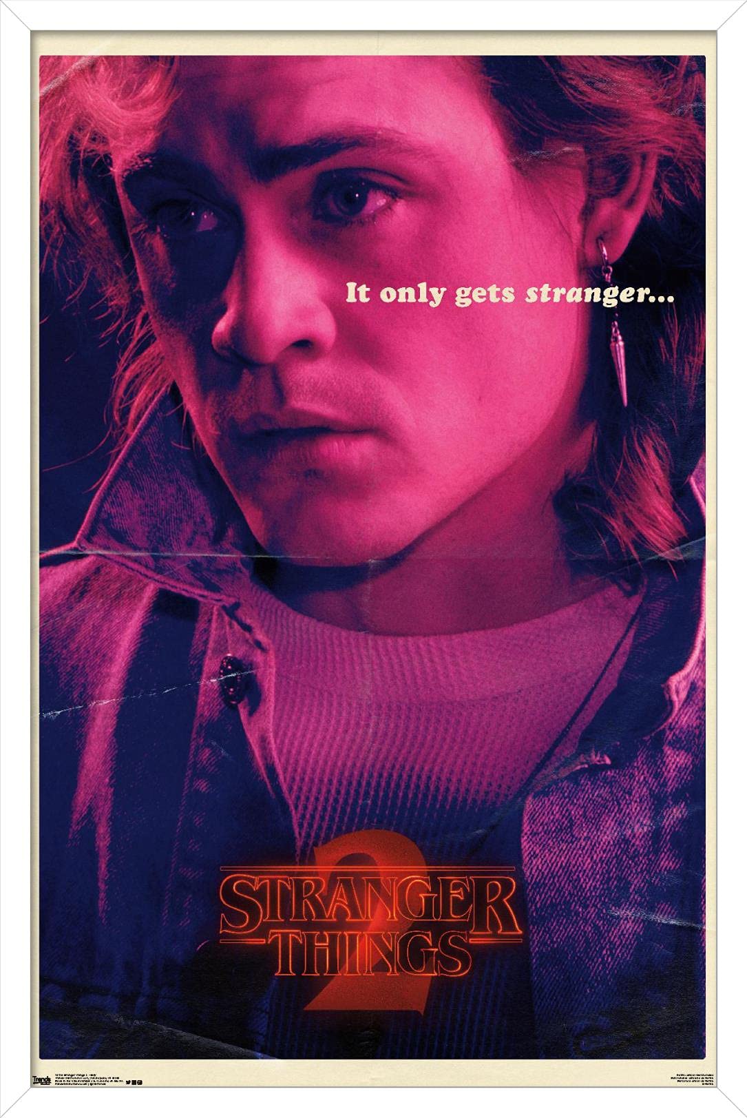 Trends International Netflix Stranger Things: Season 2 - Billy Wall Poster, 14.725'' X 22.375'', White Framed Version