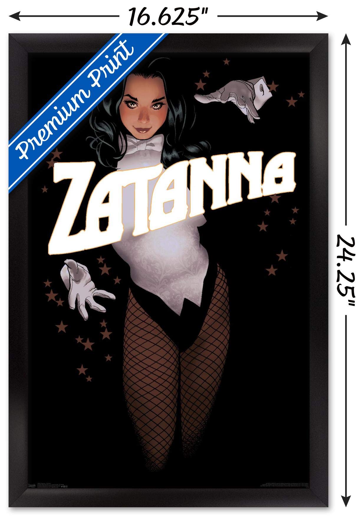 Trends International Dc Comics - Zantanna - Alex Ross Portrait Wall Poster, 14.725'' X 22.375'', Black Framed Version