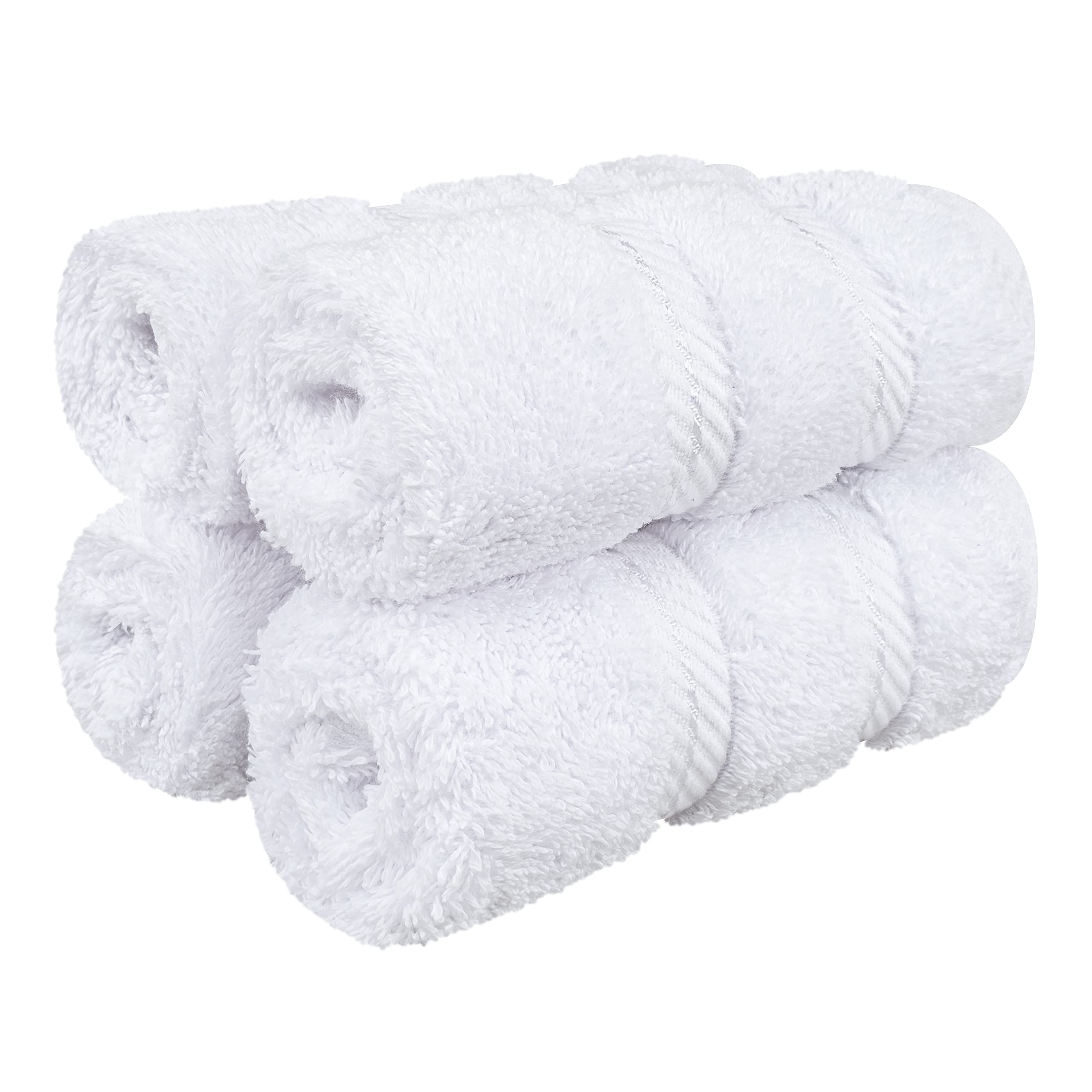 American Soft Linen Washcloths For Bathroom, 100% Turkish Cotton Washcloth Set Of 4, 13X13 In Soft Washcloths For Body And Face,