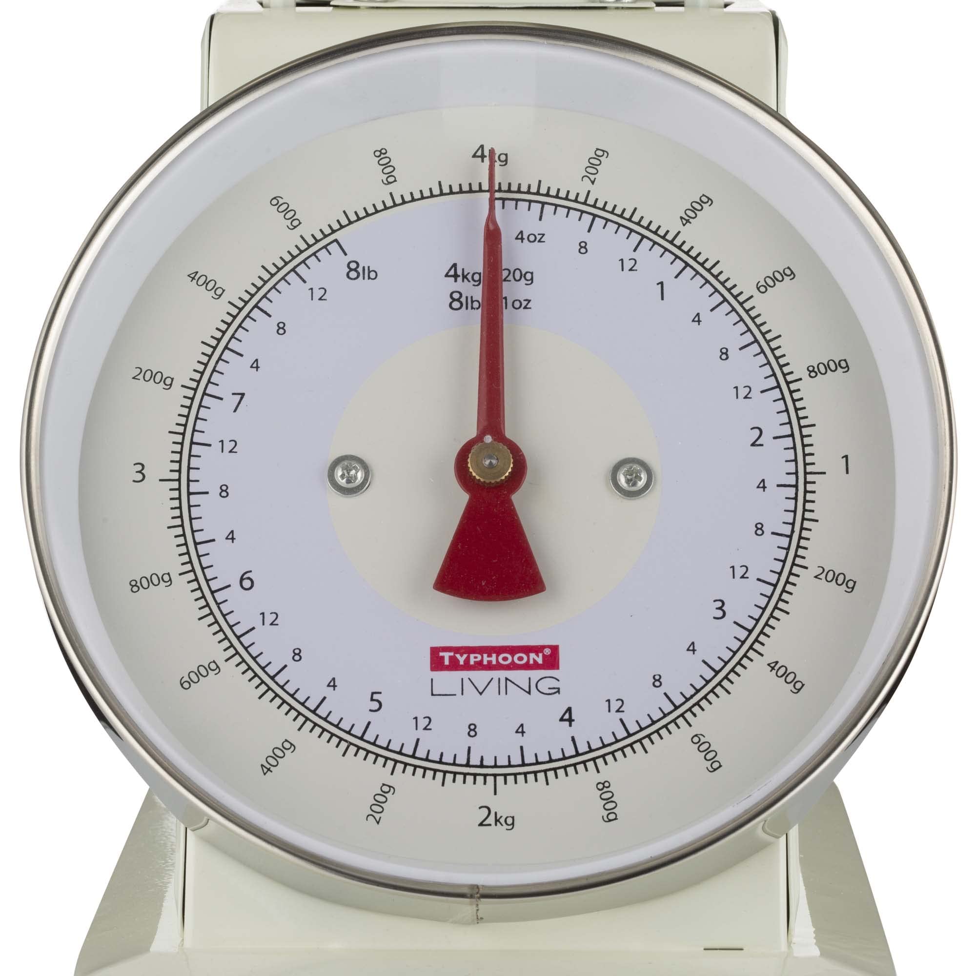 Typhoon Living Kitchen Weighing Scales With Stainless Steel Bowl, 15 X 26 X 22 Cm, Cream