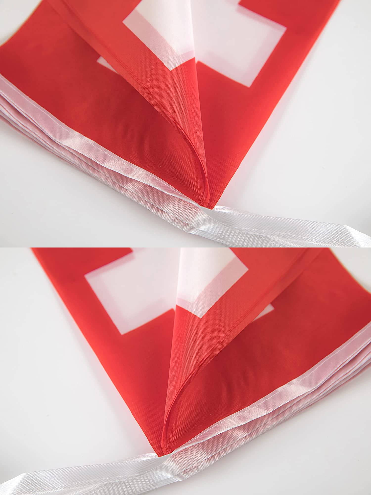 Zxvzyt Switzerland Swiss Flag Banner String,Small Mini Switzerland Pennant Flags,For Grand Opening,Olympics,National Sports Even