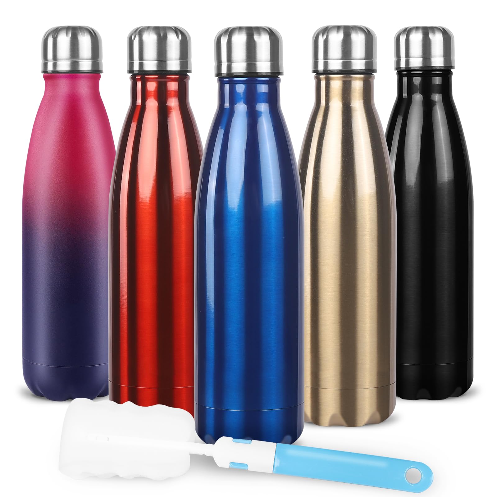 Sfee Insulated Water Bottle, 17 Oz Stainless Steel Water Bottles, Double Wall Vacuum Reusable Water Bottles Leak Proof Bpa-Free