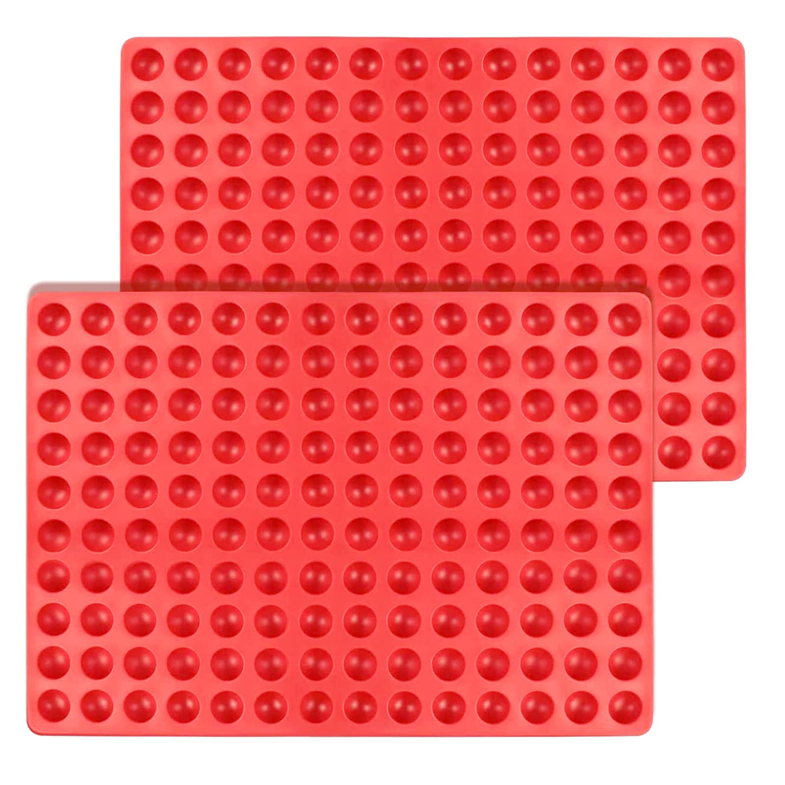 2 Pcs Small Silicone Molds, 140 Cavity Semi Sphere Molds for Chocolate, Baking, Homemade Candy, Wax Melts Beads, Ice Balls, DIY 