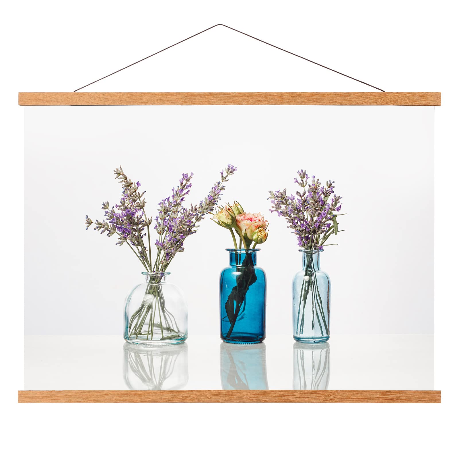 Falamon Magnetic Poster Hanger Frame, 30X40 30X36 30X20 Teak Wood Magnet Poster Frame For Posters, Prints, Photos, Pictures, Map