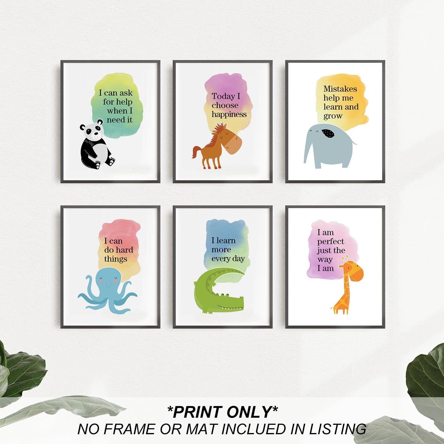 Heilkee Positive Affirmations Wall Decor Inspirational Quotes Wall Art With Encouragement For Kids Positive Saying Prints Back T