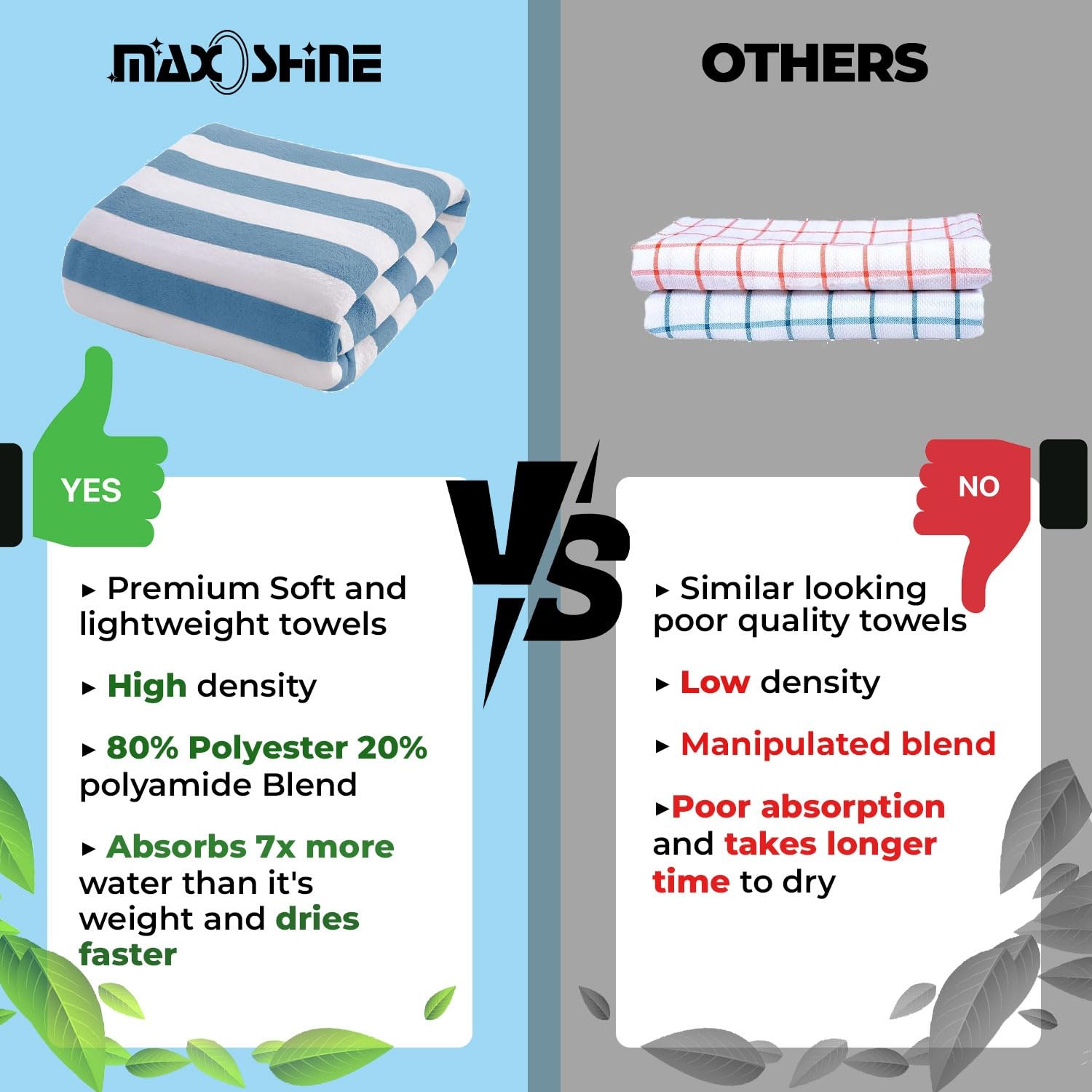 Maxoshine Microfiber Towels For Bath-Stripes Bath Towel For Men And Women-Soft Coral Fleece Towel With Hook Quick Dry Super Abso