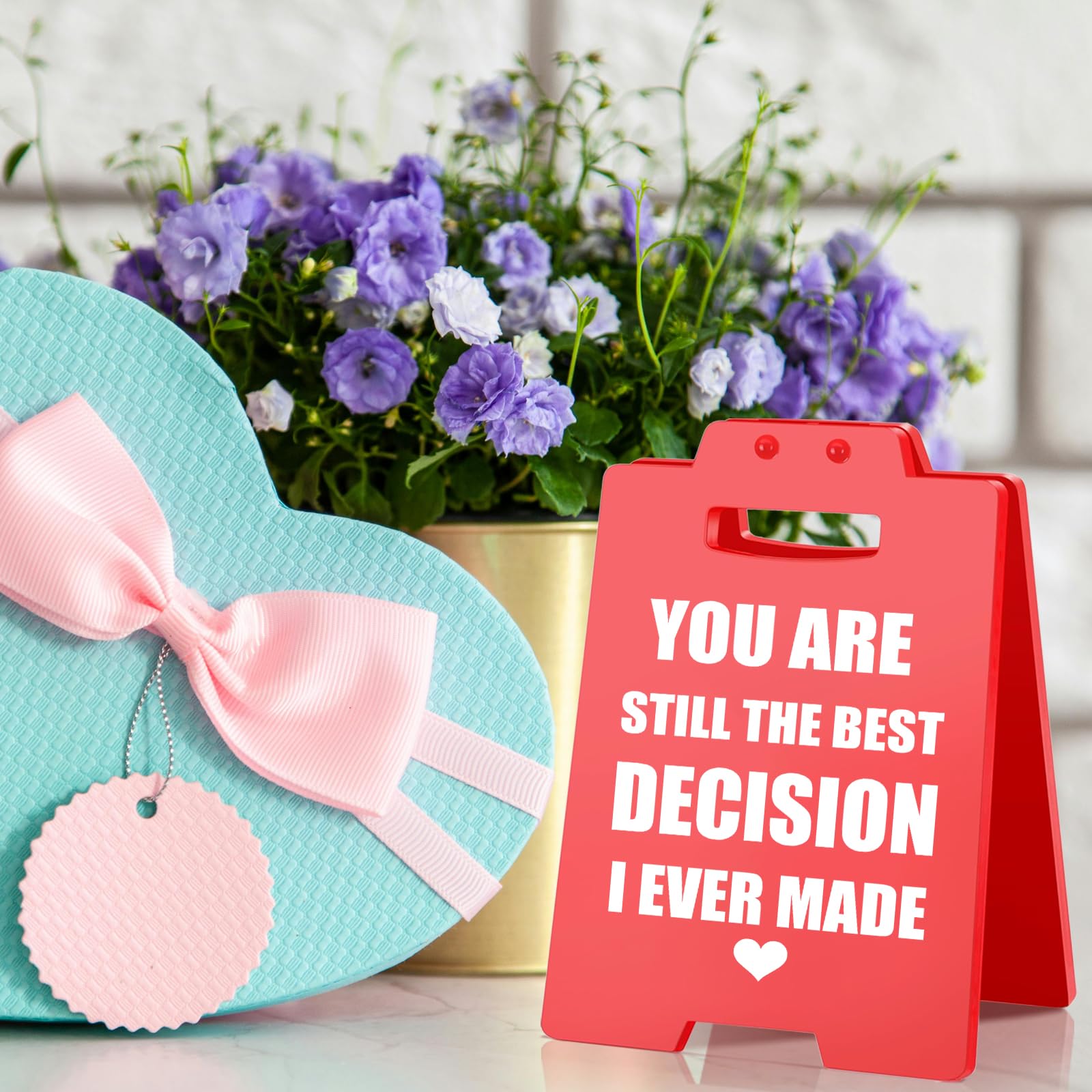 Anniversary Romantic Gifts for Men, Women, Boyfriend, Girlfriend, Husband, Wife, Coupl Valentines Day Decor Sign, Sentimental Ho