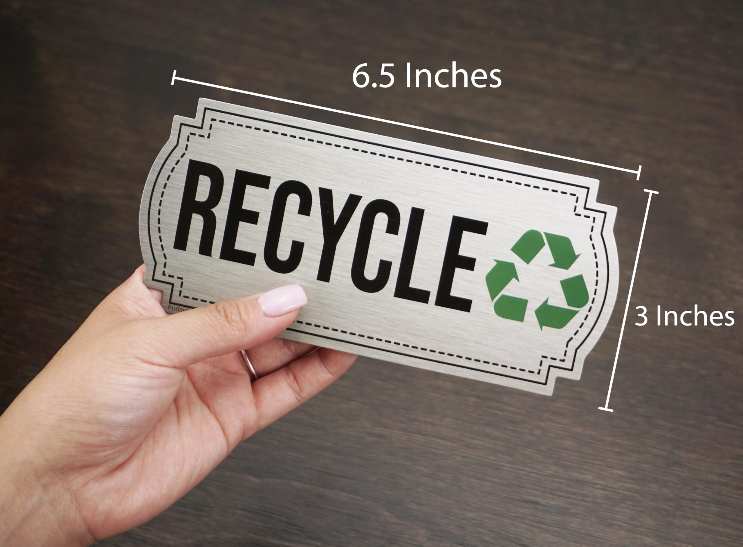 Recycle And Trash Magnets For Kitchen Cans And Recycling Bins, Dual Trash And Recycle Magnet For Garbage Can Logo Symbol, 2 Magn