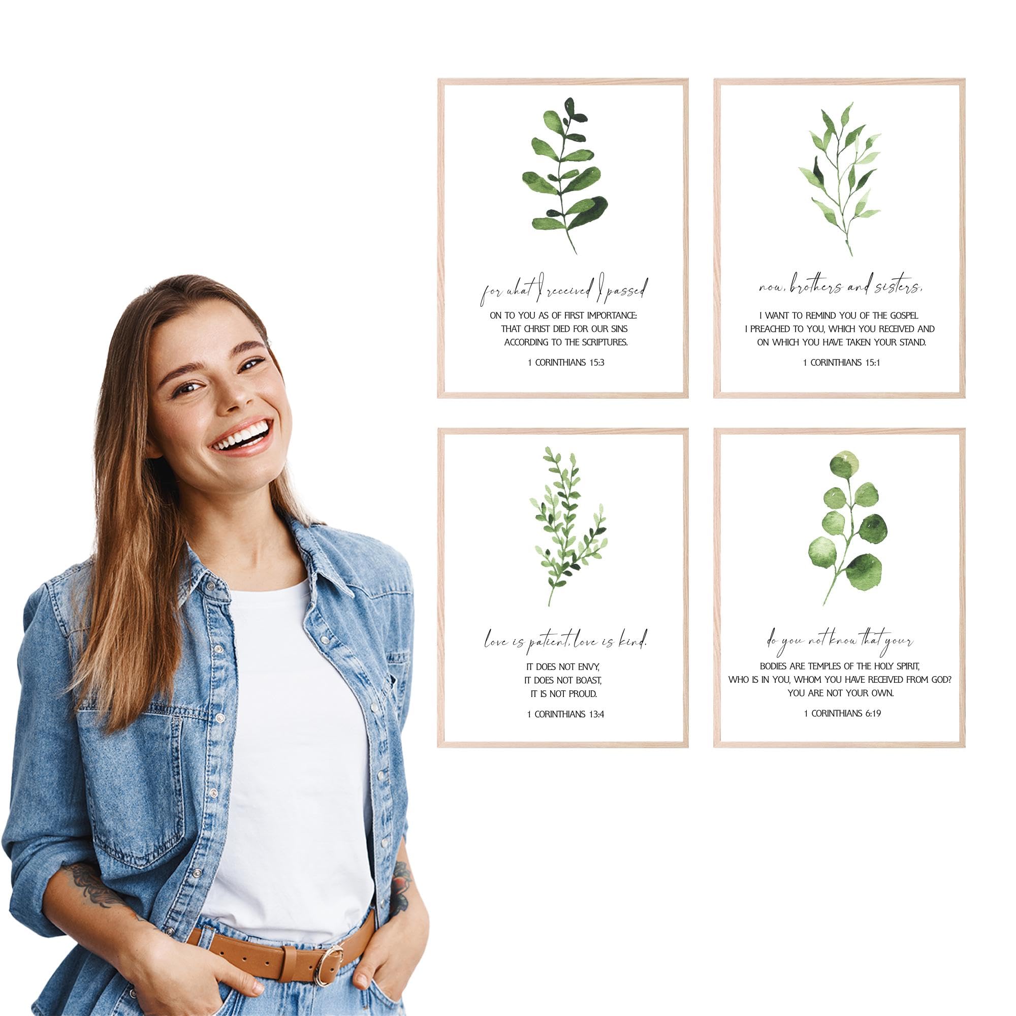 Insire 1 Corinthians 13 Wall Art, Bible Art, Corinthians 13 Sign, Bible Verse Art, Christian Poster, Scripture Art, Bible Verse