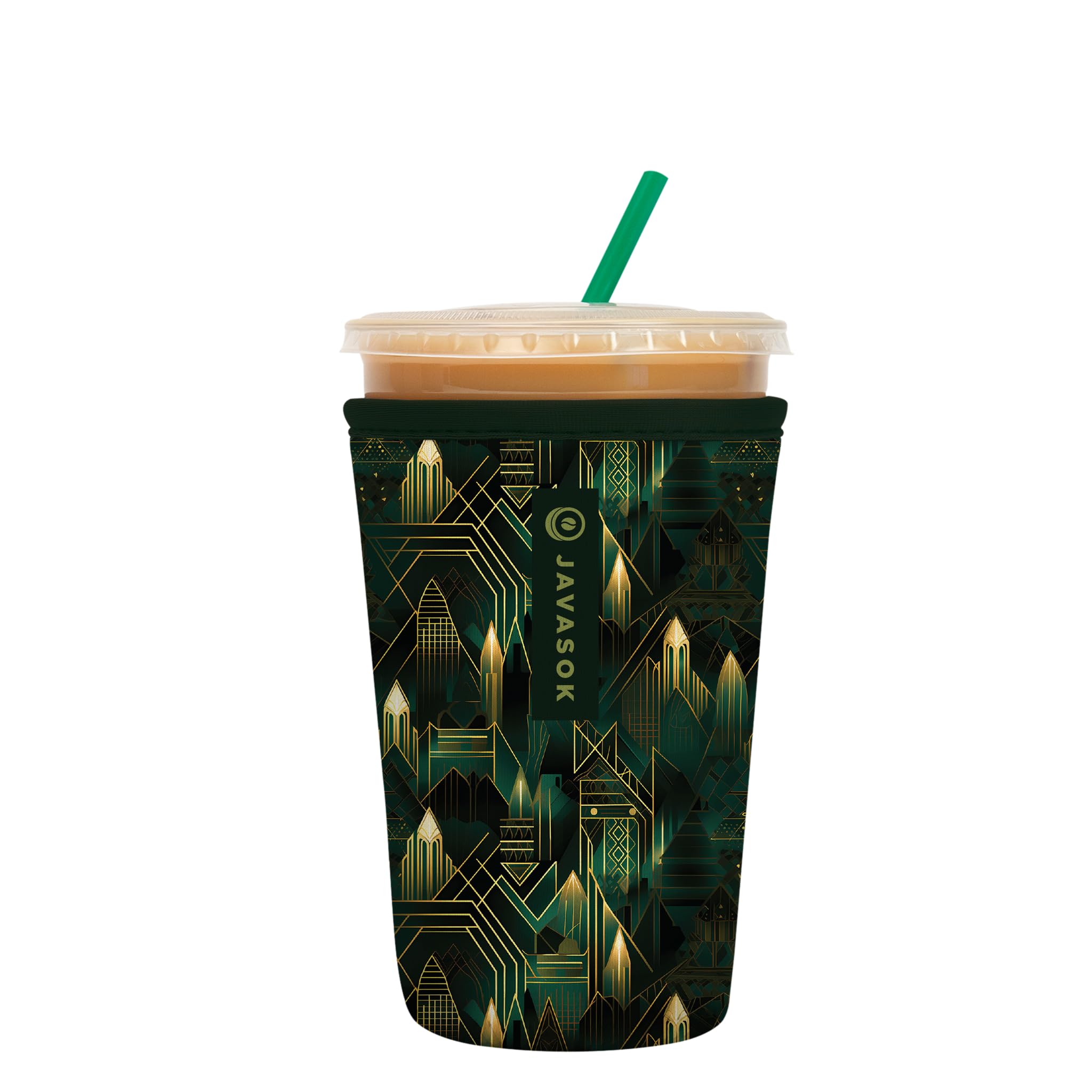 Sok It JavaSok Iced Coffee & Cold Soda Insulated Neoprene Cup Sleeve (City Limits, Medium: 22-28oz)