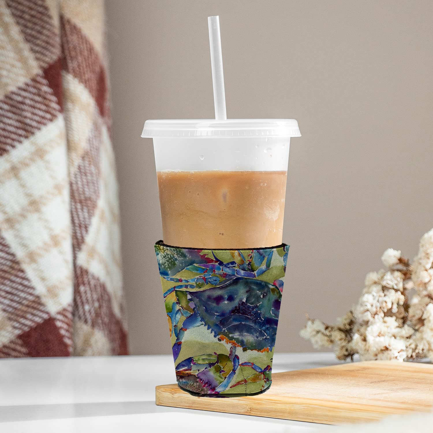 Crab All Over Red Solo Cup Beverage Insulator Hugger