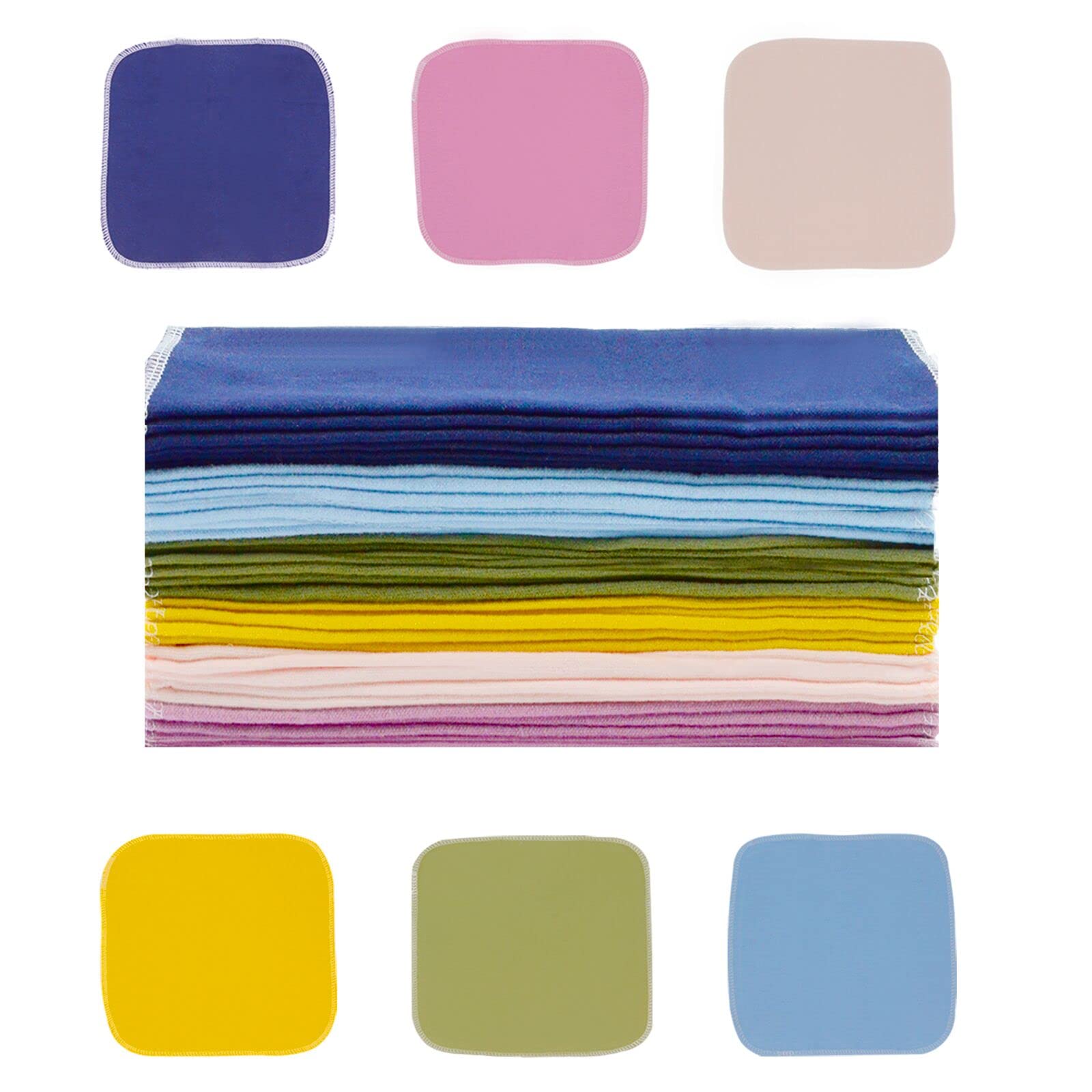 Reusable Paperless Towels, Washable 100% Cotton Cloth Paperless Towels - 30 Pack 10'' X 10'' Zero Waste Reusable Napkins Eco Fri