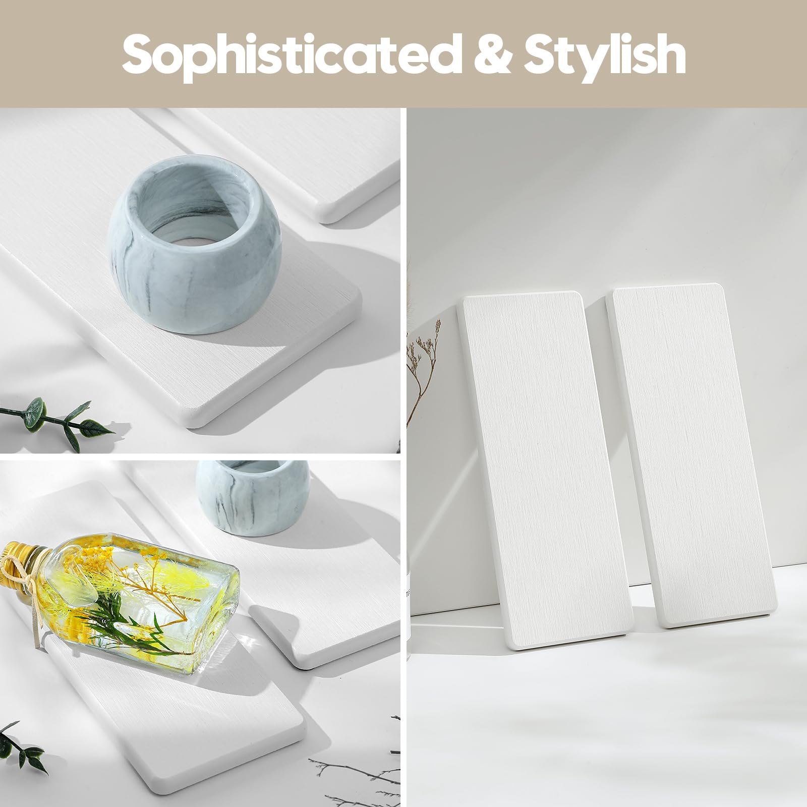Razborci 2Pcs Water Absorbent Diatomite Coasters, Fast Drying Stone Tray For Bathroom & Kitchen Counter, Instant Dry Sink Dish R