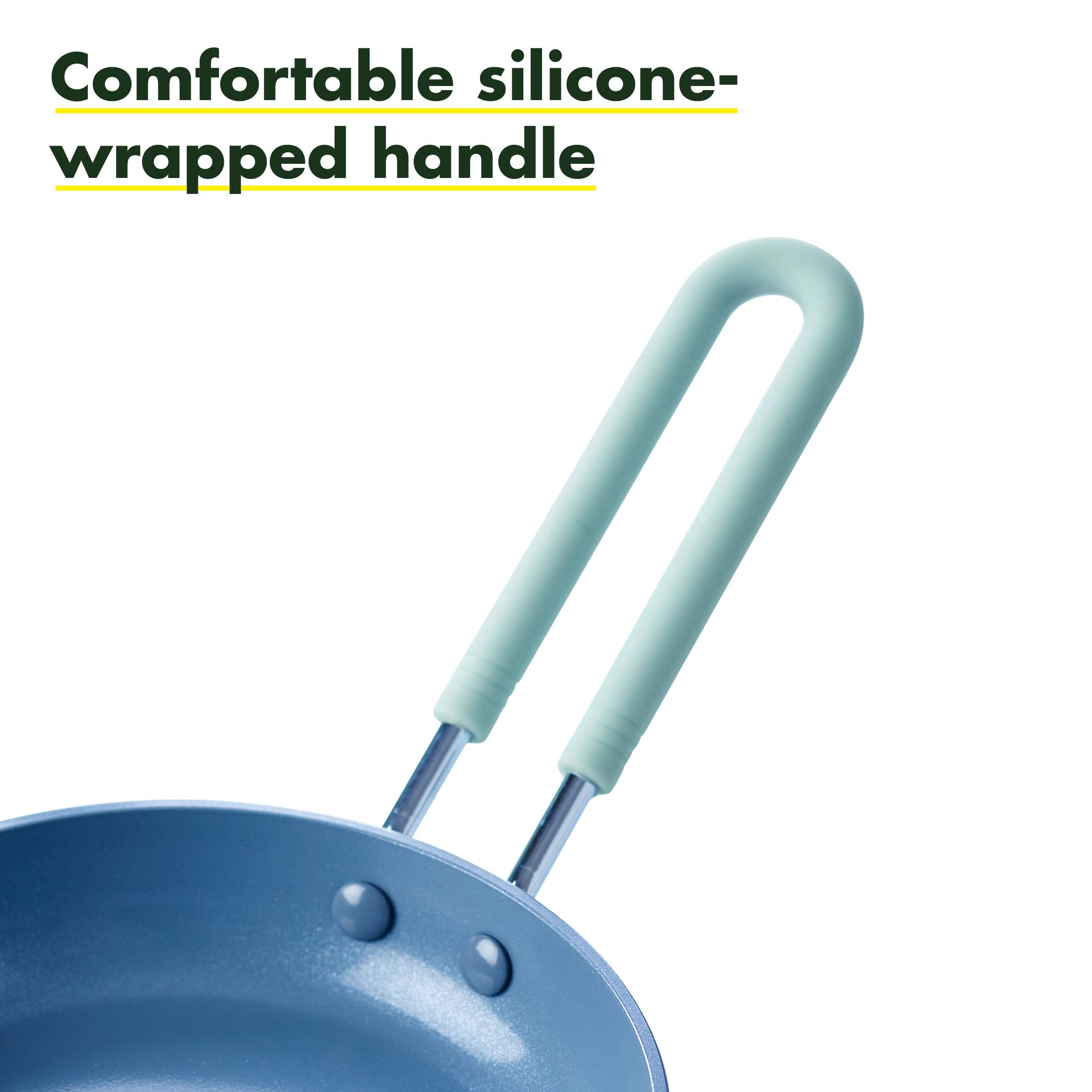 Greenpan Mini Healthy Ceramic Nonstick, 5'' Round Egg Pan, Pfas-Free, Dishwasher Safe, Stay Cool Handle, Mint Green