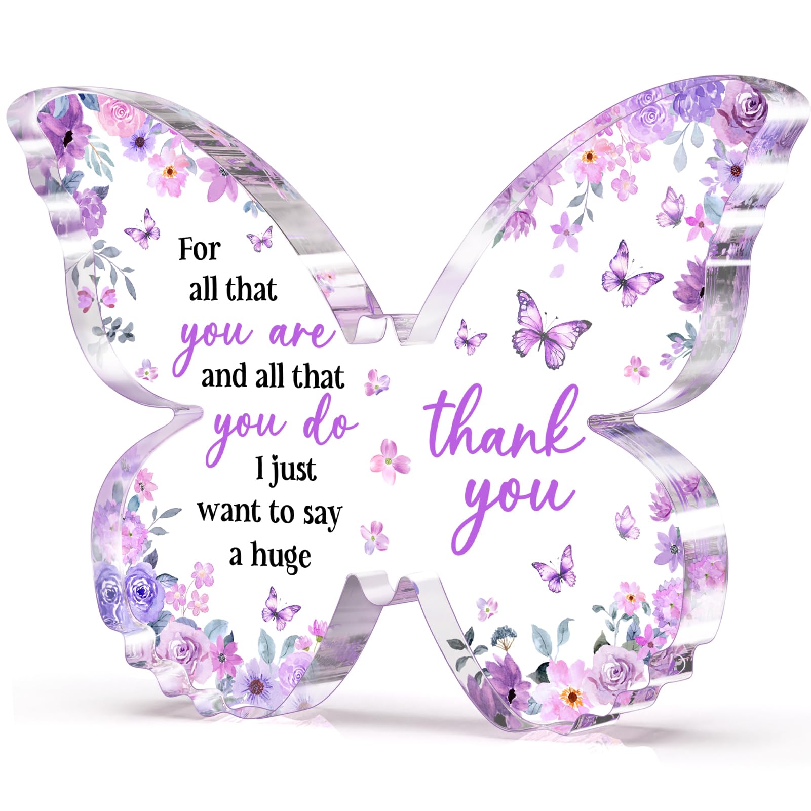 Glydein Thank You Gifts for Women, Appreciation Gifts for Teacher Coworker Employee Nurse Friend Christmas, 5x3.8x0.5 Inch Butte