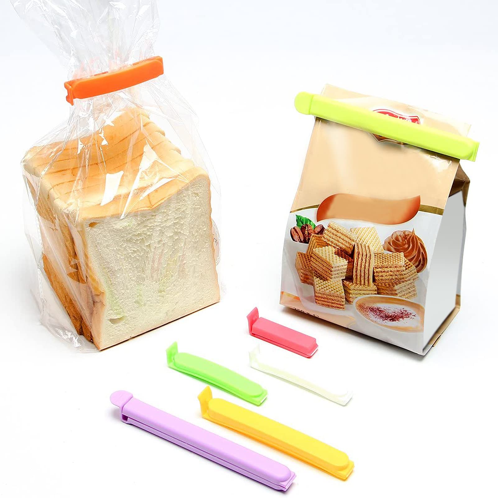 Anphsin Set Of 38 Plastic Chip Clips Bag Sealing Clips For Food And Snack Storage (2.3 In, 3.6 In, 5 In, 6.3 In)