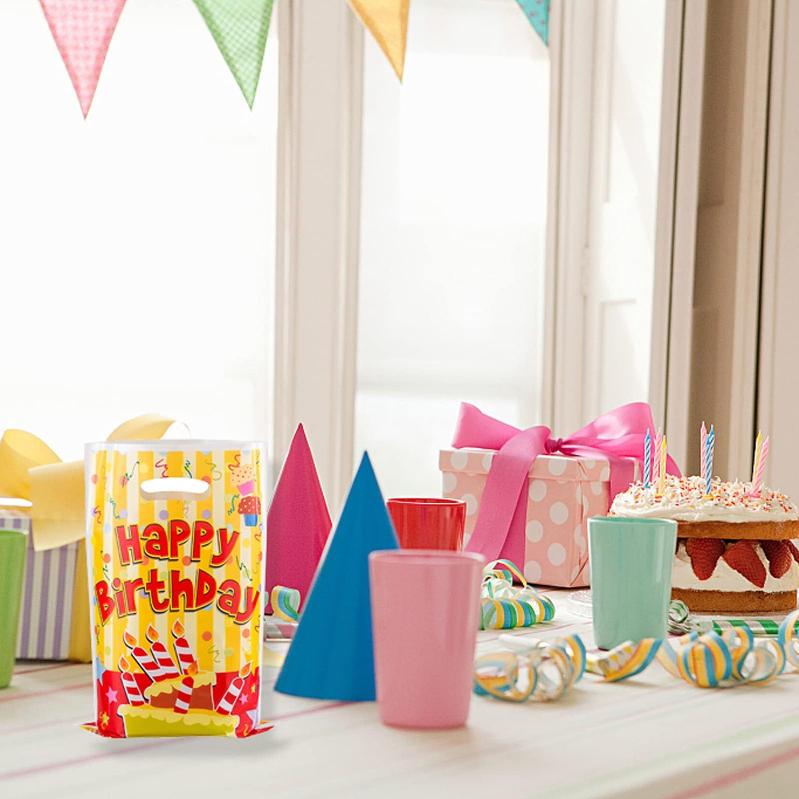saizone 25 Pcs Kids Party Favors Bags  Birthday goodie candy Bags  Party goody Favor Bags for Kids Birthday  Bolsitas Bolsas para Dulces de cumpleaAos  Loot Bags for Kids Birthday Party