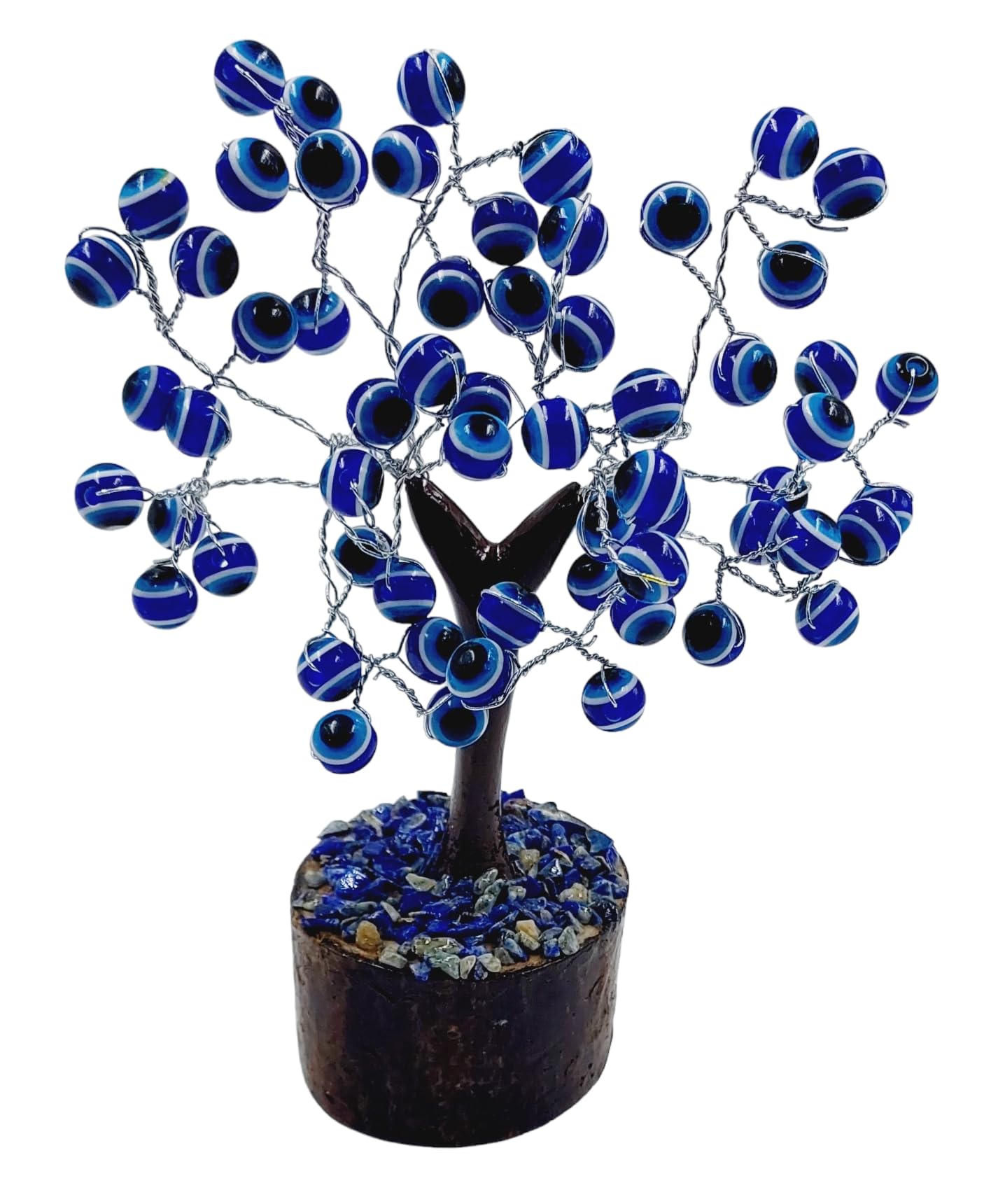 Artiskriti Evil Eye Tree Home Decor House Decoration Items For Living Room, Drawing Room Side Table Decore (Blue 60 Beads)