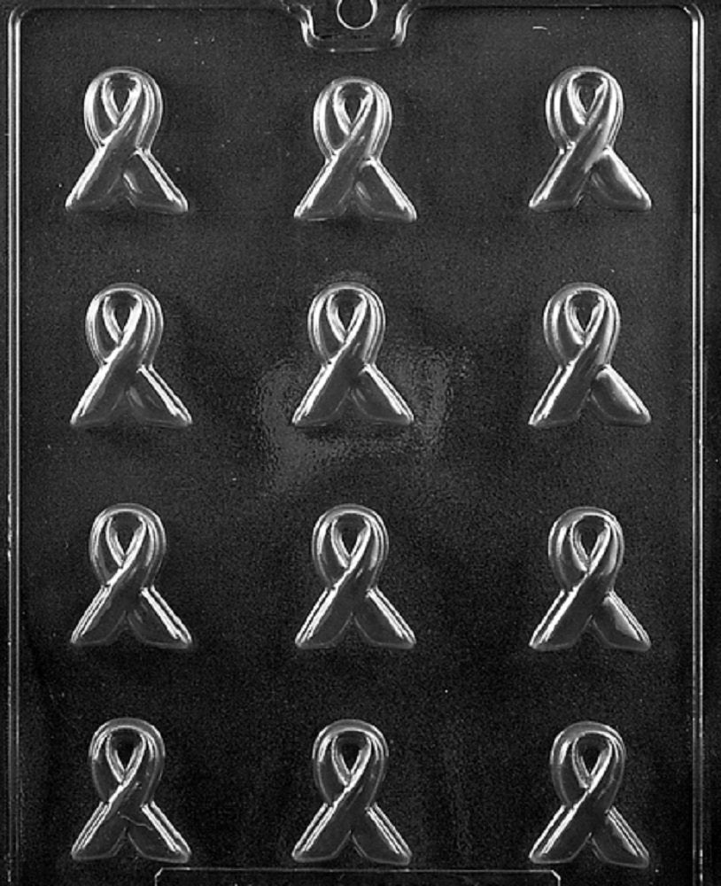 Grandmama'S Goodies M210 Bite Size Awareness Ribbon Chocolate Candy Soap Mold With Exclusive Molding Instructions