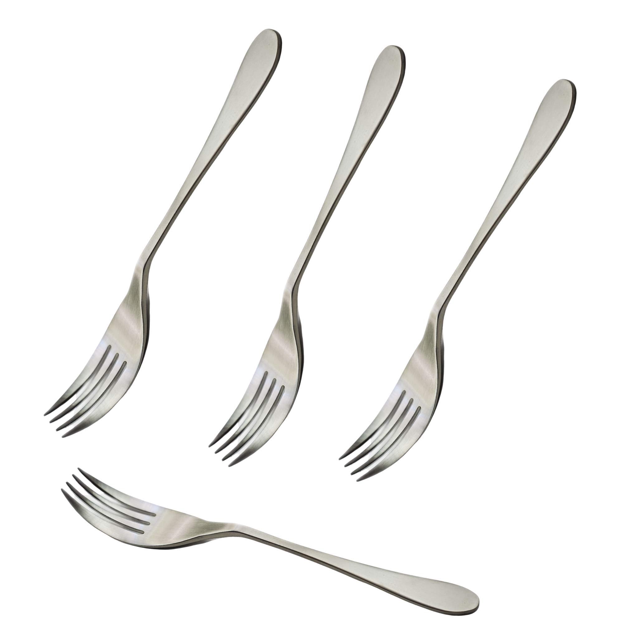 Knork Lite Salad Fork, Stainless Steel, Matte, 4 Piece Set