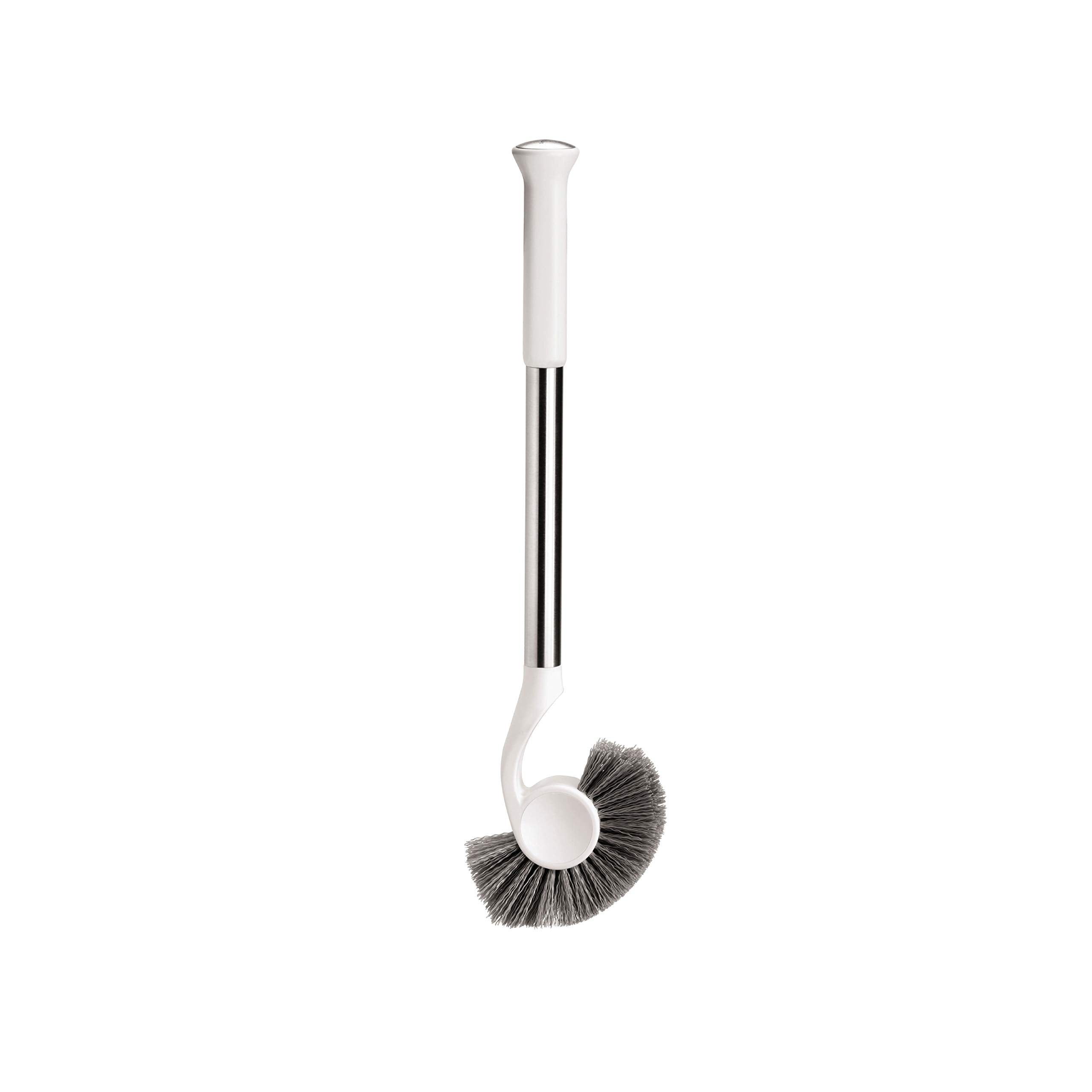 Simplehuman Toilet Brush With Caddy, Stainless Steel, White