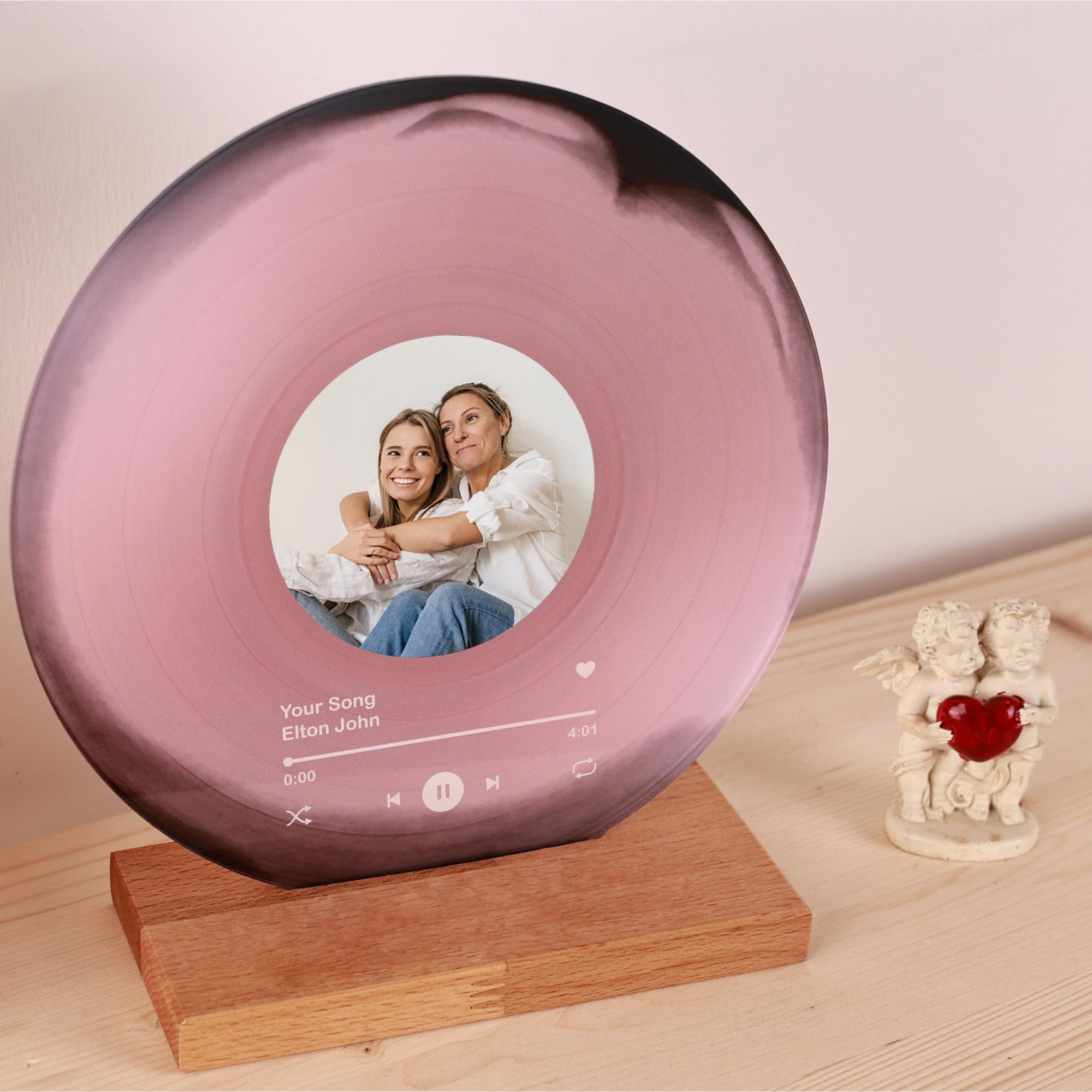 Personalized Vinyl Record With Photo - Custom Acrylic Song Plaque - Unique Gifts For Anniversary, Wedding, Birthday, Valentines