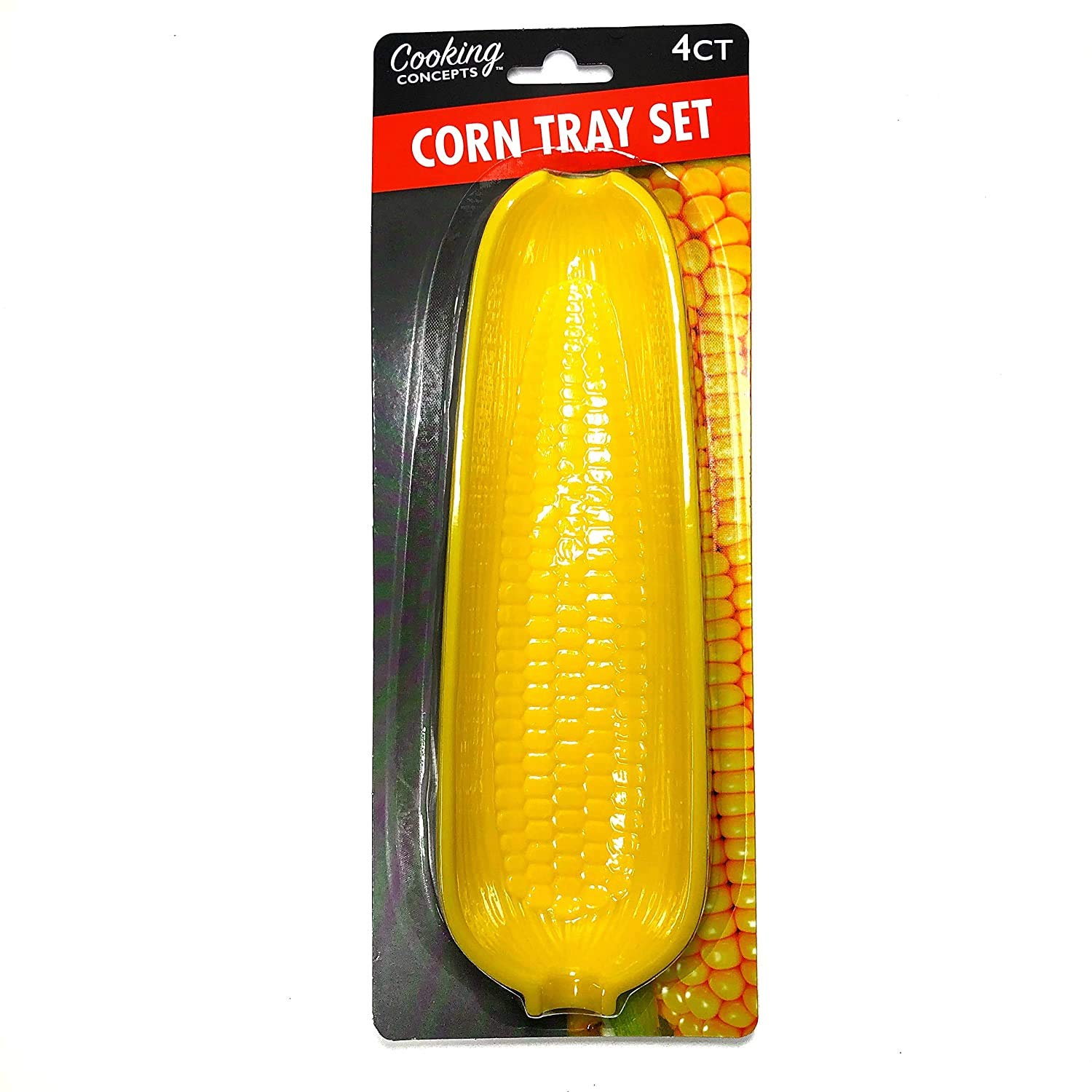 Corn On The Cob Tray Sets 9.5   L X 3   W X 1.3   H 4/Set