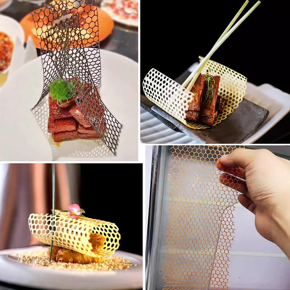 2Pcs Honeycomb Grid Silicone Mold Honeycomb Bees Silicone Fondant Cake Mold ,Lace Mat Mould Honey Honeycomb Shape Embossing Mat