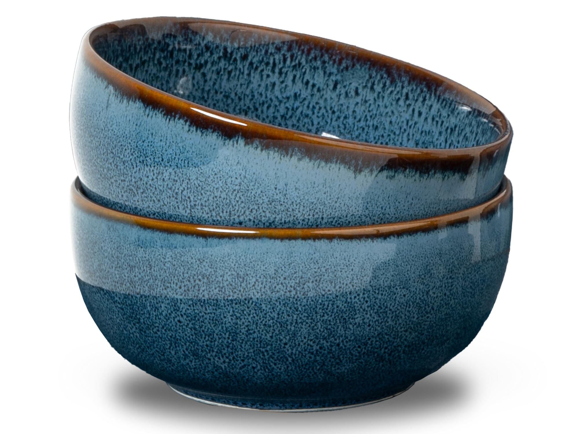 Bodhi House Ceramic Deep Serving Bowl Set Of 2 - 1000Ml | Multipurpose Microwave-Safe Bowls For Salad, Ramen, Cereal, Snacks & M