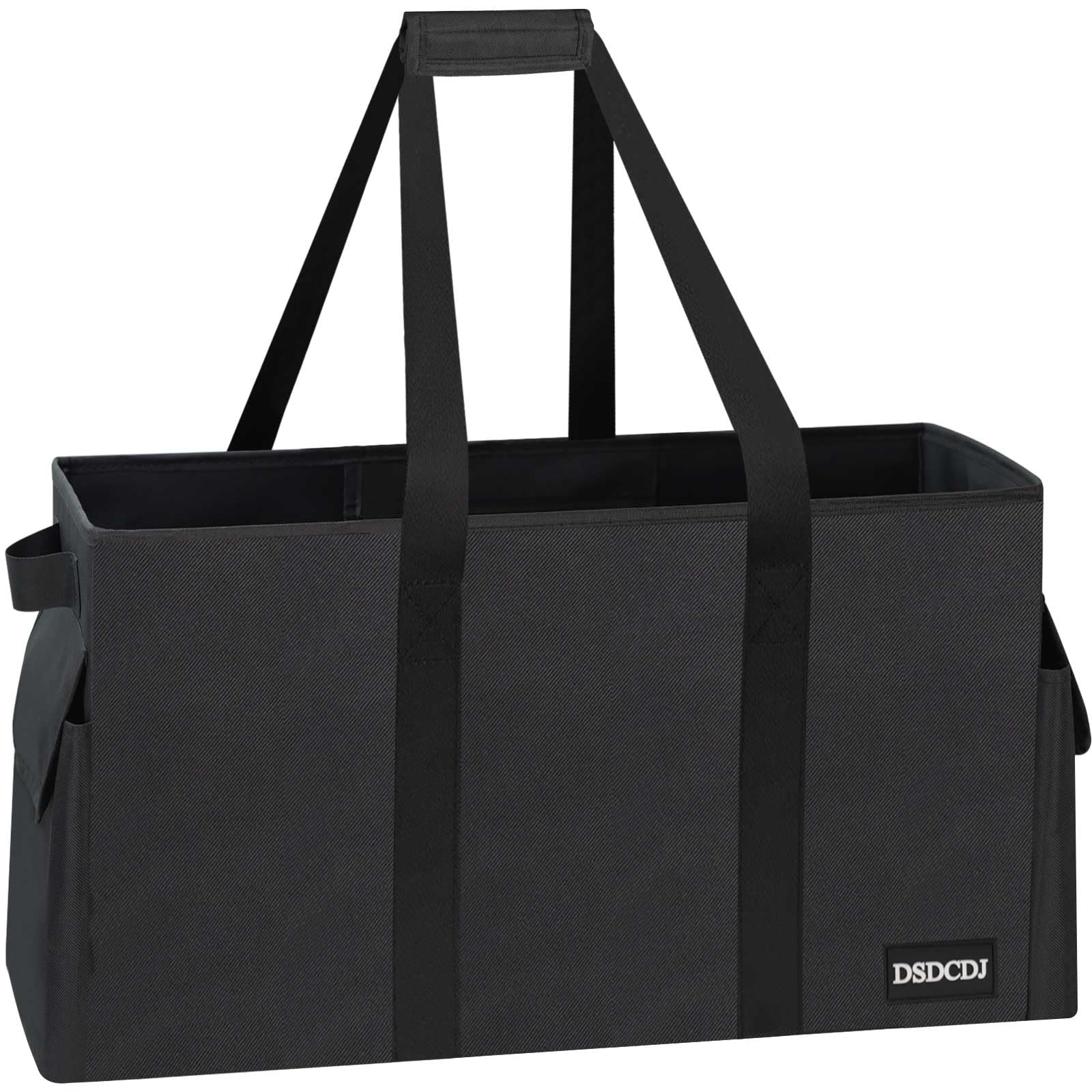 DSDCDJ Sturdy Extra Large Utility Tote Bag with Hard Bottom & Sides, Heavy Duty Grocery Tote Bag, Thirty One Utility Tote with H
