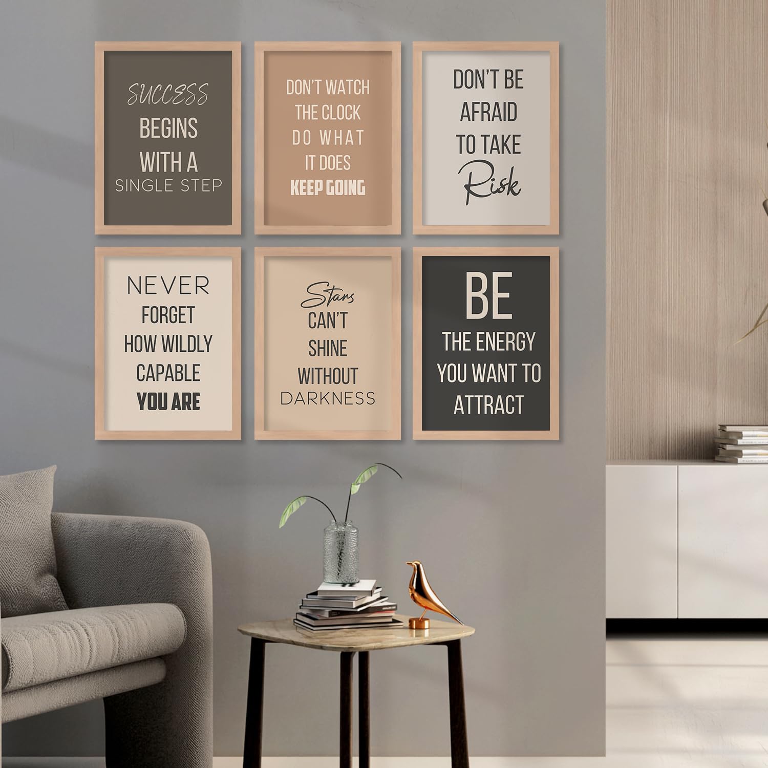 Kalit Kala Decor Paintings For Wall Decoration With Frame | Motivational Quotes Posters Paintings For Living Room, Bedroom | Set