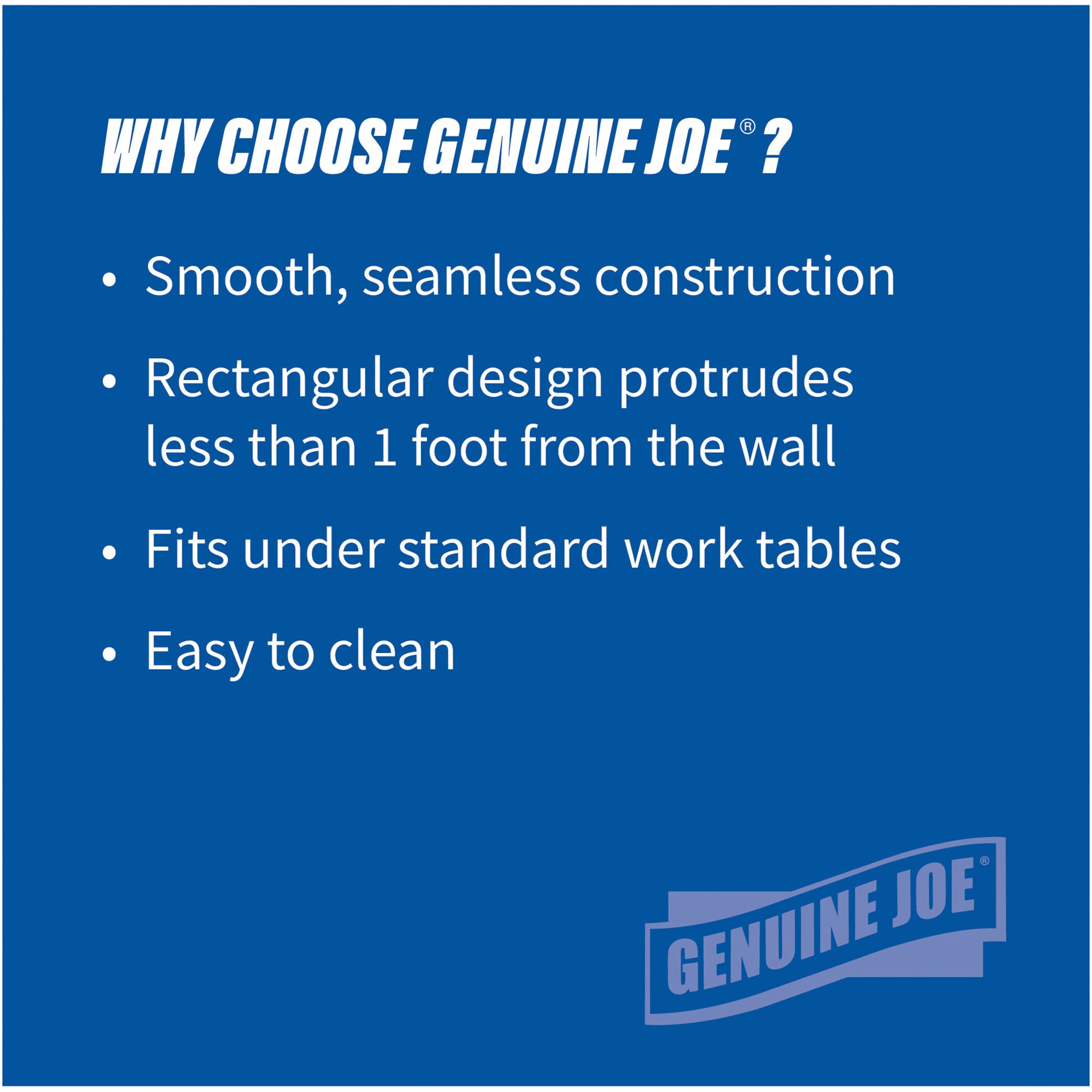 Genuine Joe Gjo57258 Recycling Rectangular Container, 23 Gallon Capacity, 22-1/2'' Width X 30'' Height X 11'' Depth, Blue