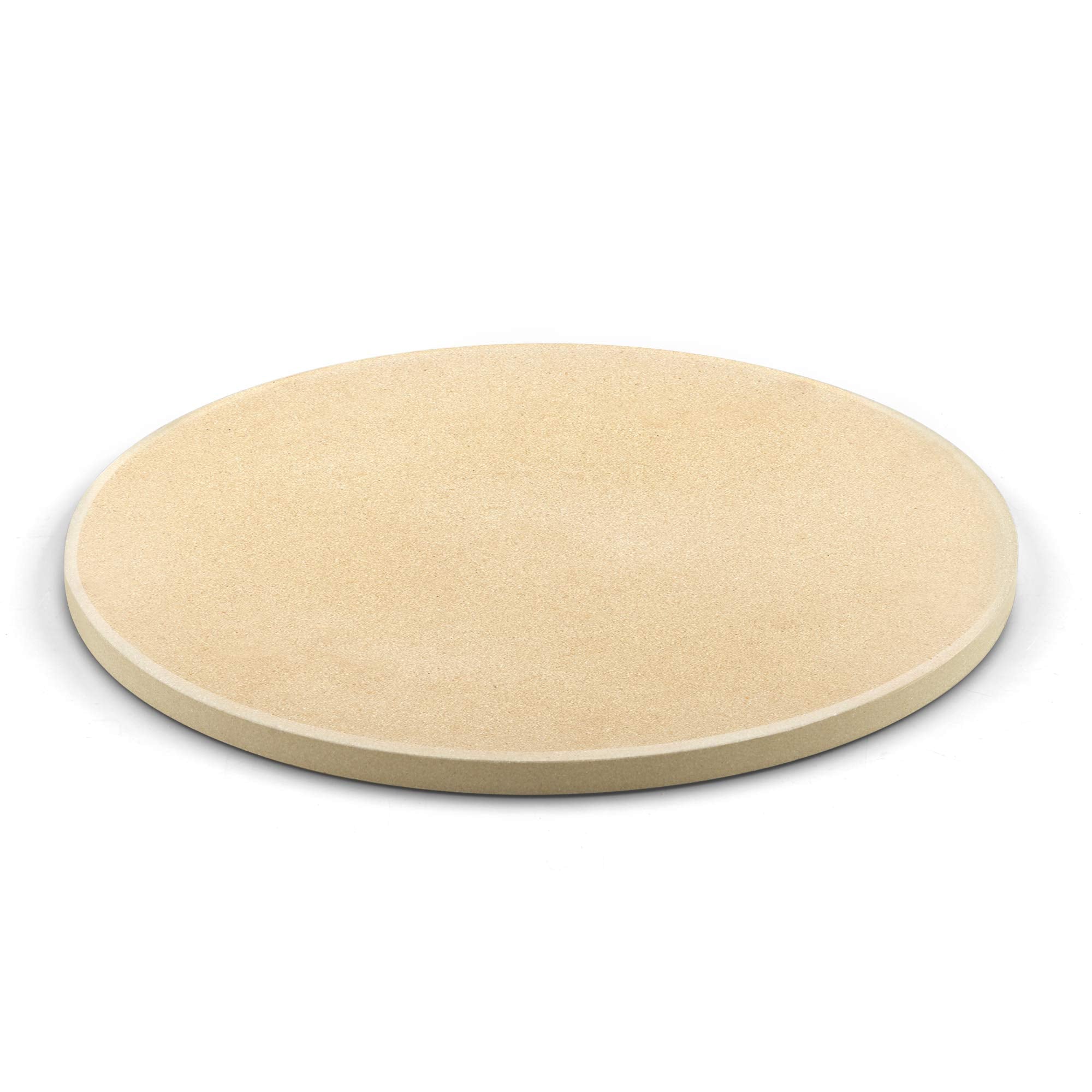 Cook N Home Pizza Grilling Baking Stone With Scraper, Heavy Duty Cordierite 16-Inch Round Bread Stone For Oven And Grill, Therma