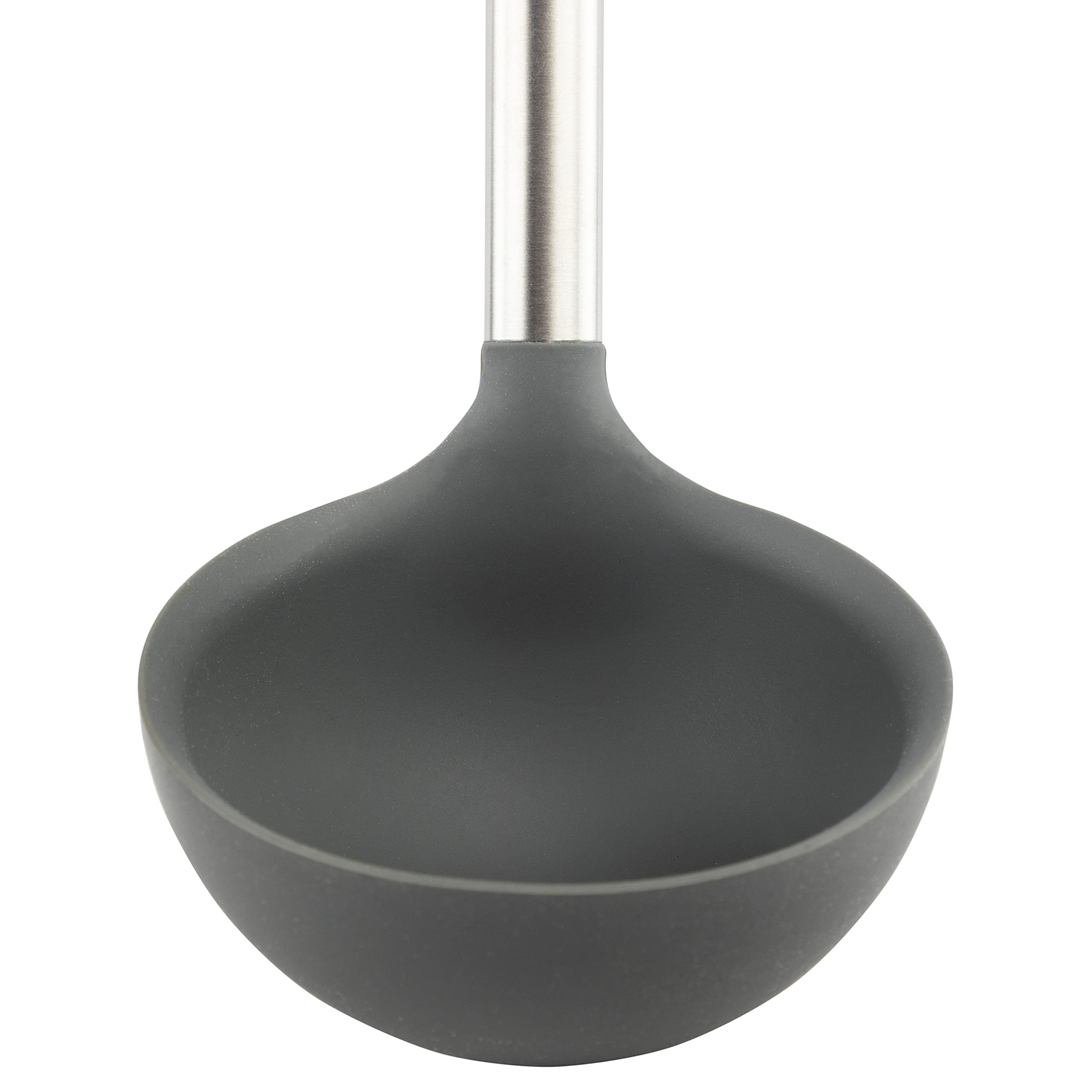 Tovolo Steel, Deep Spoon With Reinforced Silicone Ladle With Stainless Steel Handle