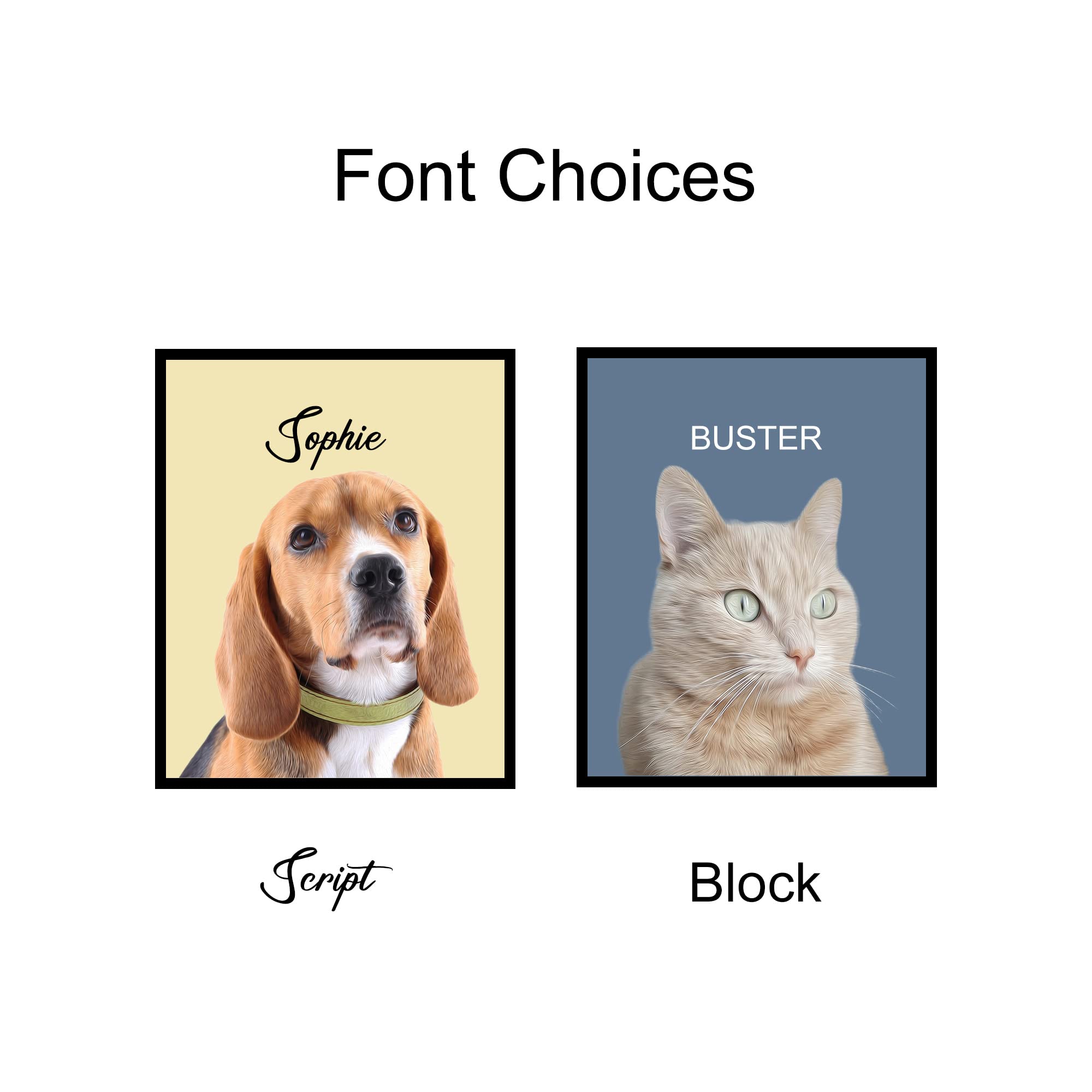 Texture Of Dreams Custom Pet Portrait Canvas Wall Art With Your Photo And Pet Lovely Name For Home D  Cor, Personalized Framed D