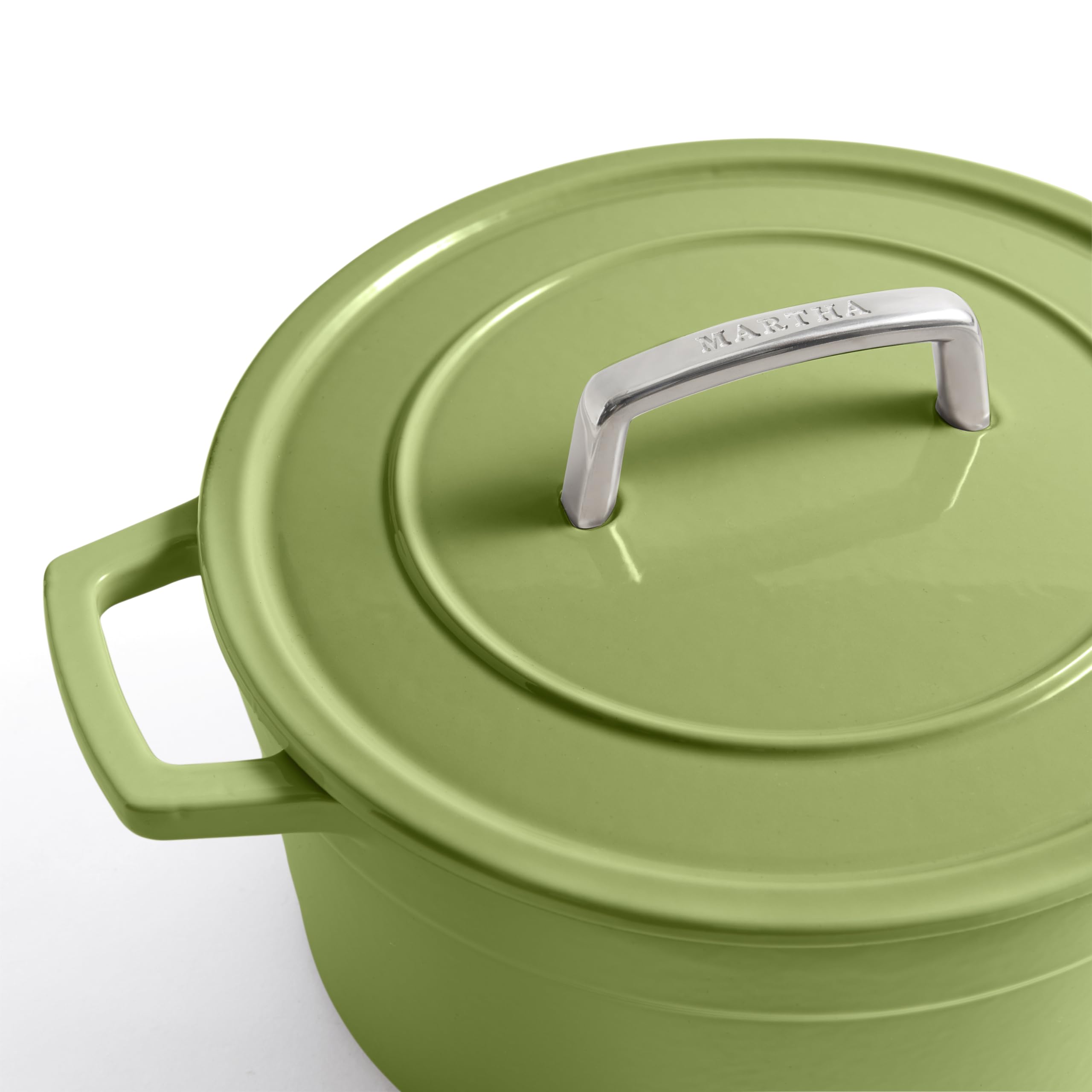 Martha By Martha Stewart 5 Qt Enameled Cast Iron Dutch Oven W/Lid - Bay Leaf