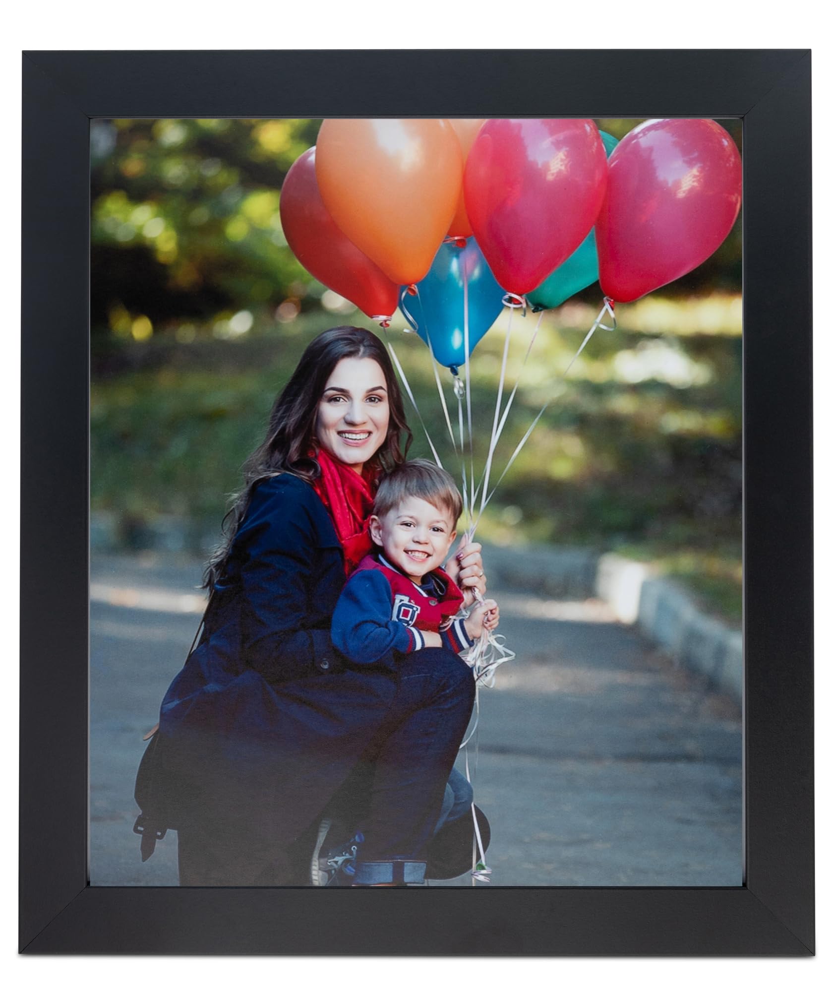 ArtToFrames 14x14 Inch Black Picture Frame, This 1.25 Inch Custom MDF Poster Frame is Black - Comes with Foam Backing 3/16 inch 