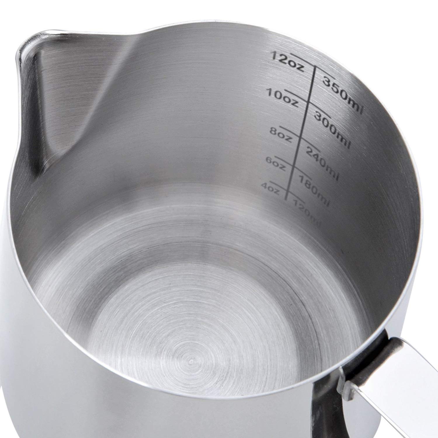 12Oz Milk Frothing Pitcher, Stainless Steel Espresso Latte Cup Steaming Pitcher Creamer Cup, Milk Frother Cup Espresso Machine A