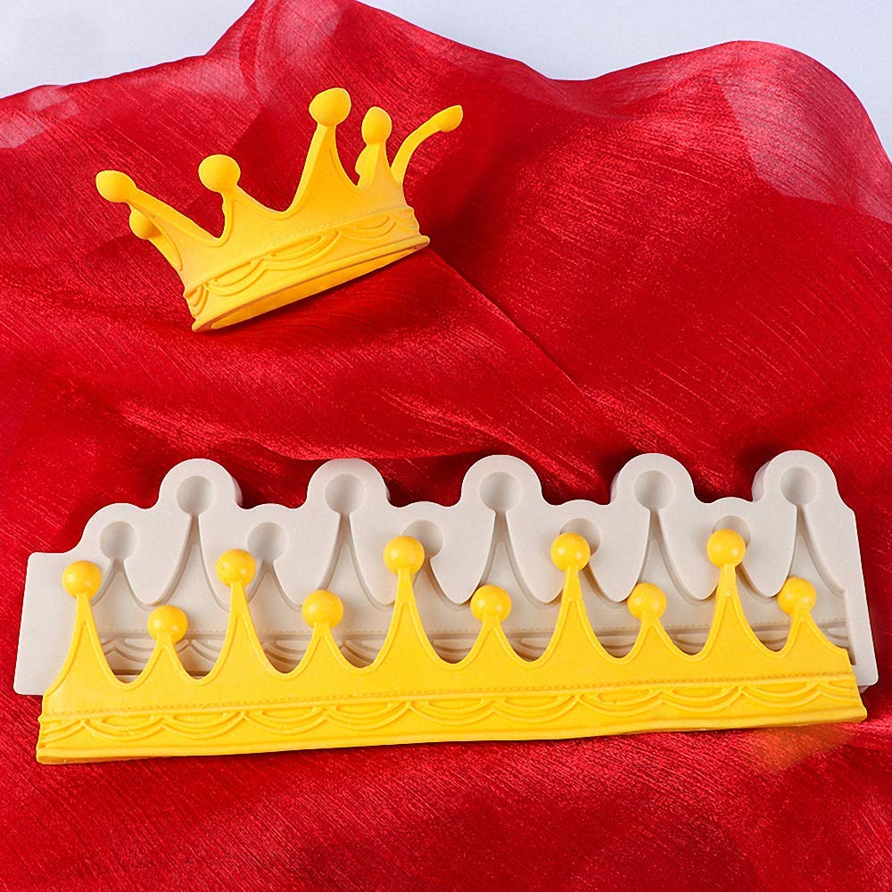 3D Circle Crown Shape Silicone Fondant Mold Chocolate Molds Sugarcraft Candy Mold Gumpaste Mould Cake Cupcake Topper Decoration