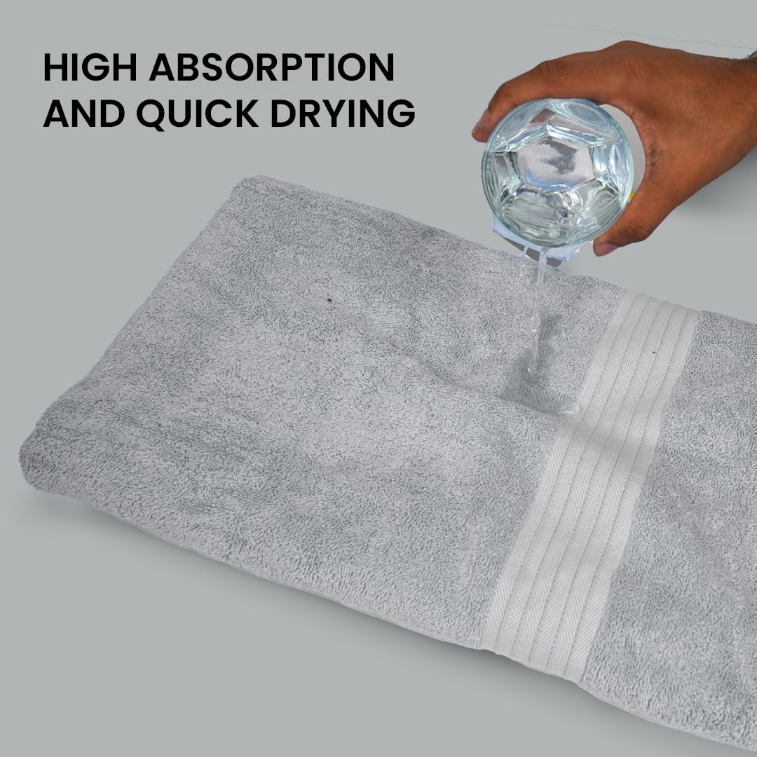 Textila 100% Cotton Bath Sheet Towels - Jumbo Size 35X70 Inches, Ultra Soft And Absorbent, (2 Pack - Silver Grey) Luxury Oversiz