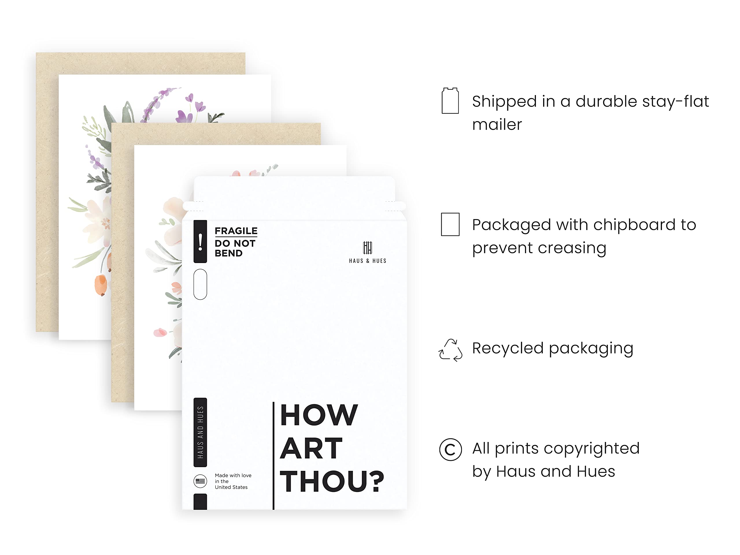 HAUS AND HUES Botanical Prints - Set of 4 Flower Poster  Flower Pictures Wall Decor  Floral Prints  Wall Flower Pictures  Flowers Posters  Flower Prints  Floral Botanical Prints  (Unframed  8x10)