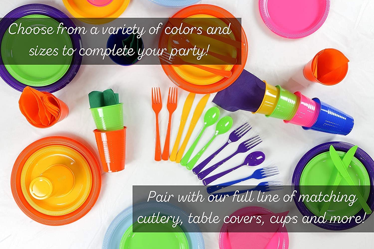 Exquisite 7 Inch. Dessert Plates Black Plastic Plates Disposable, 100 Count Black Plate Set, Disposable Plates For Party, Plasti
