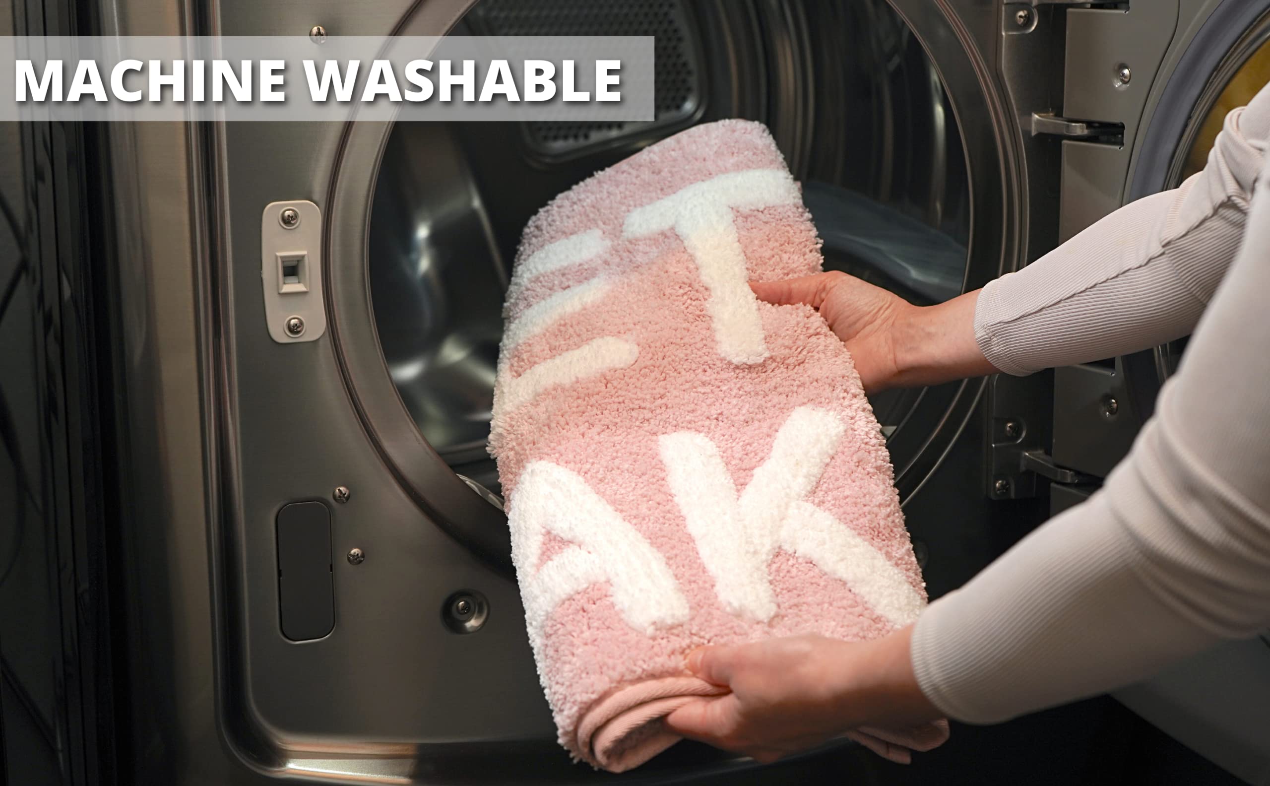 Get Naked Bath Mat Runner - Funny Bathroom Decor Fun Shower Rugs Pink Non Slip Unique Cute Bathroom Rig Fun Bath Mat Cool Bathro