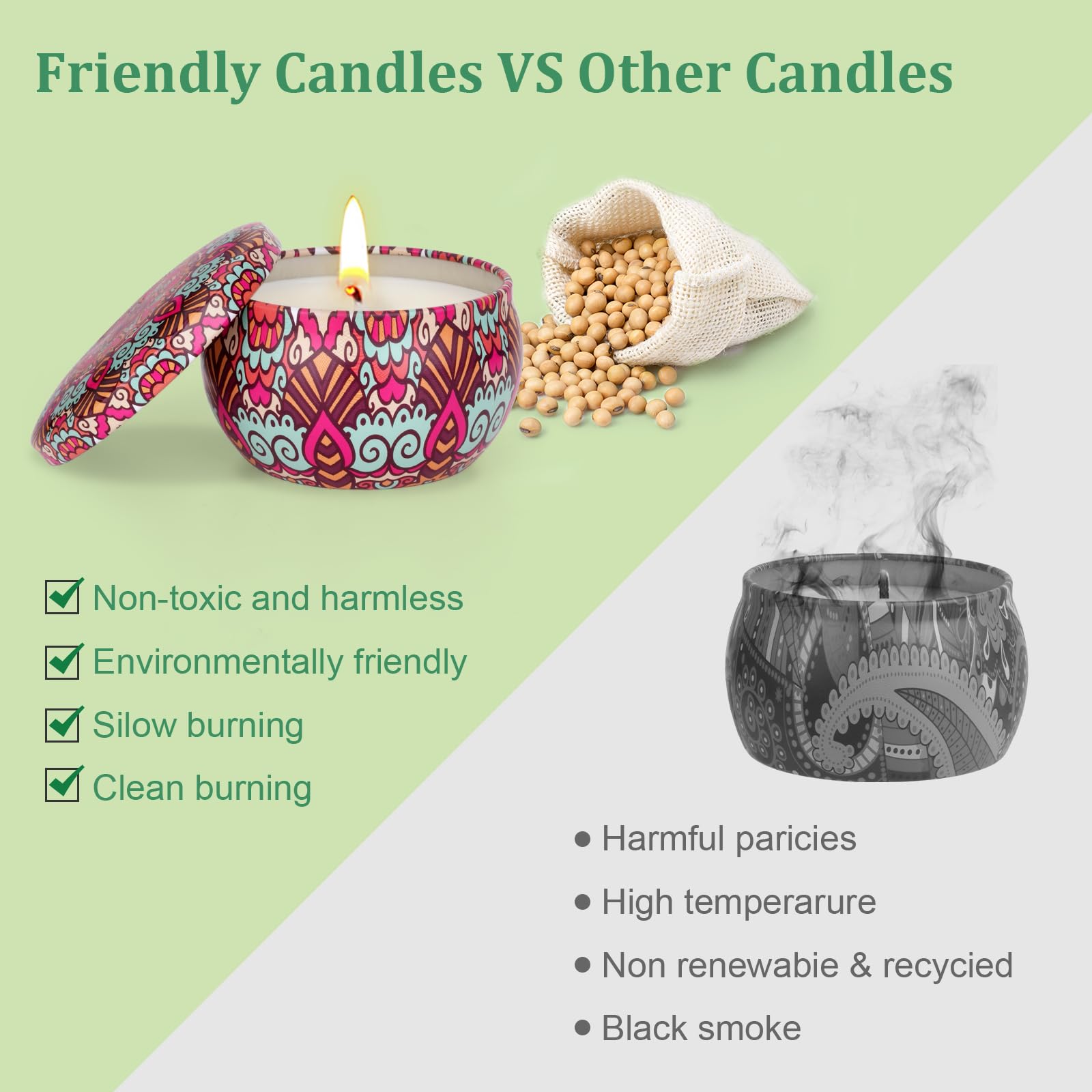 OFUN Scented Candles Set - 4 Pack Aromatherapy Soy Wax Candles, Marble Color, Up to 90 Hours, Ideal for Gifts and Home Decor