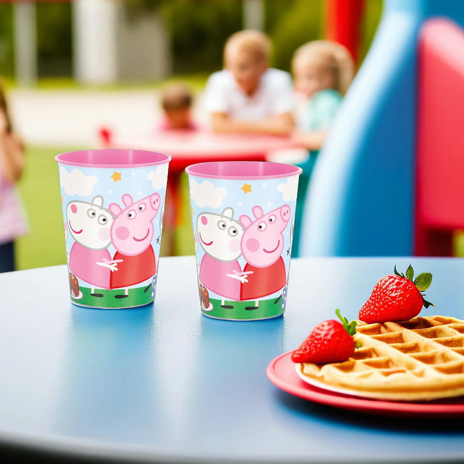 Unique Industries Peppa Pig Reusable Pink Plastic Stadium Cup - 16 Oz (1 Pc) | Perfect Party Decor Accessory For Kids' Celebrati